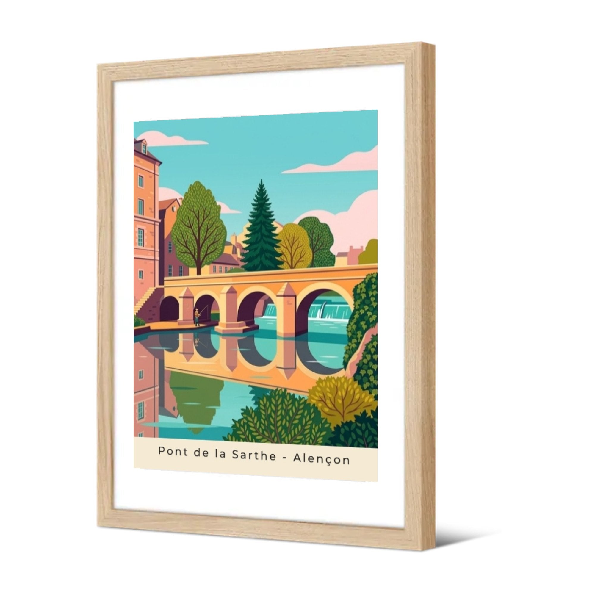 Pont de la Sarthe - Alençon — Pôdevache, encadrée, vue de trois quarts
