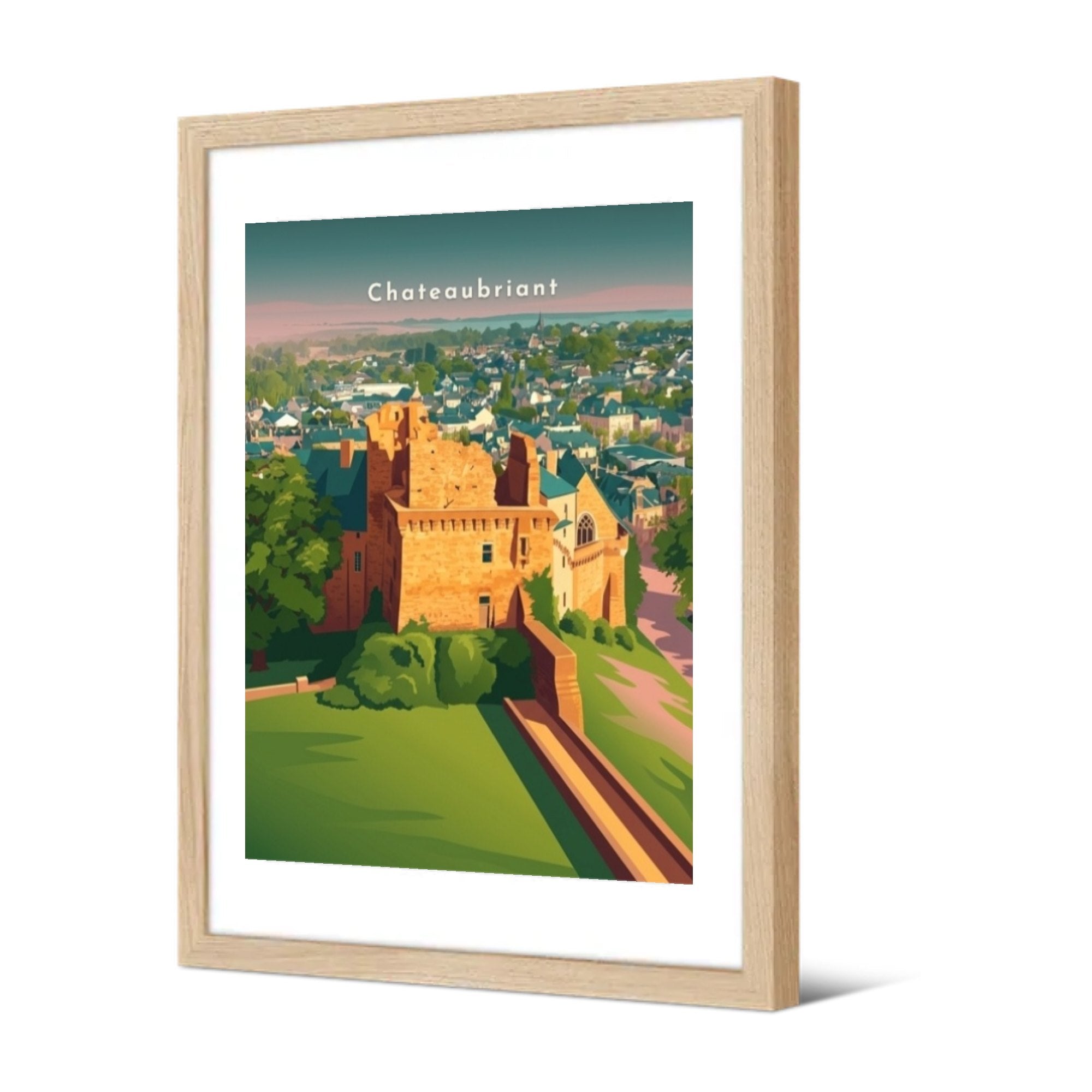 Le donjon médiéval du château — Pôdevache, encadrée, vue de trois quarts
