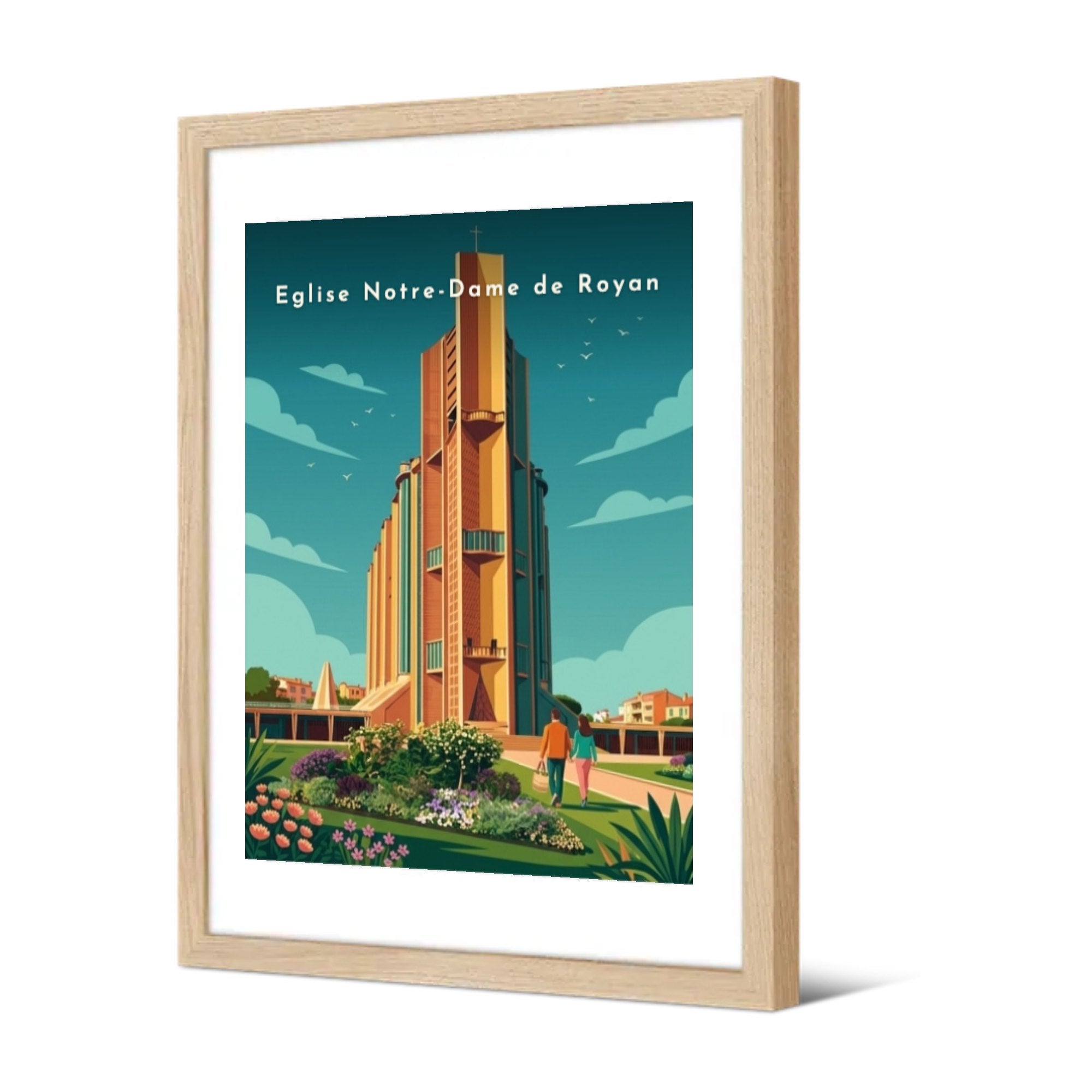 Eglise Notre-Dame de Royan — Pôdevache, encadrée, vue de trois quarts