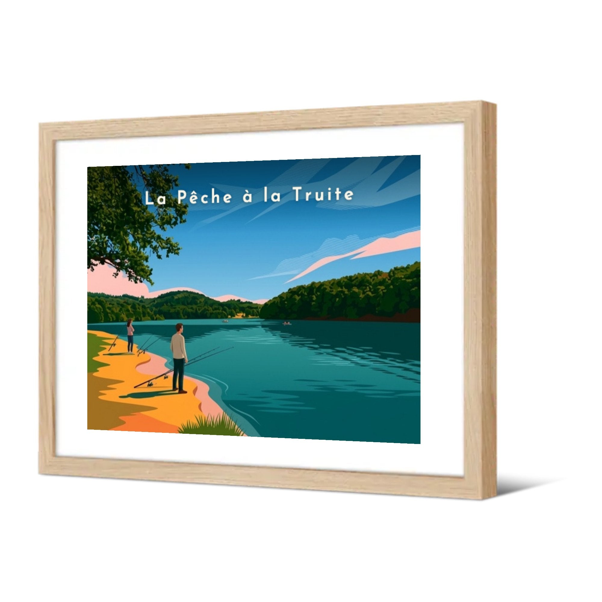 La Pêche à la Truite — Pôdevache, encadrée, vue de trois quarts