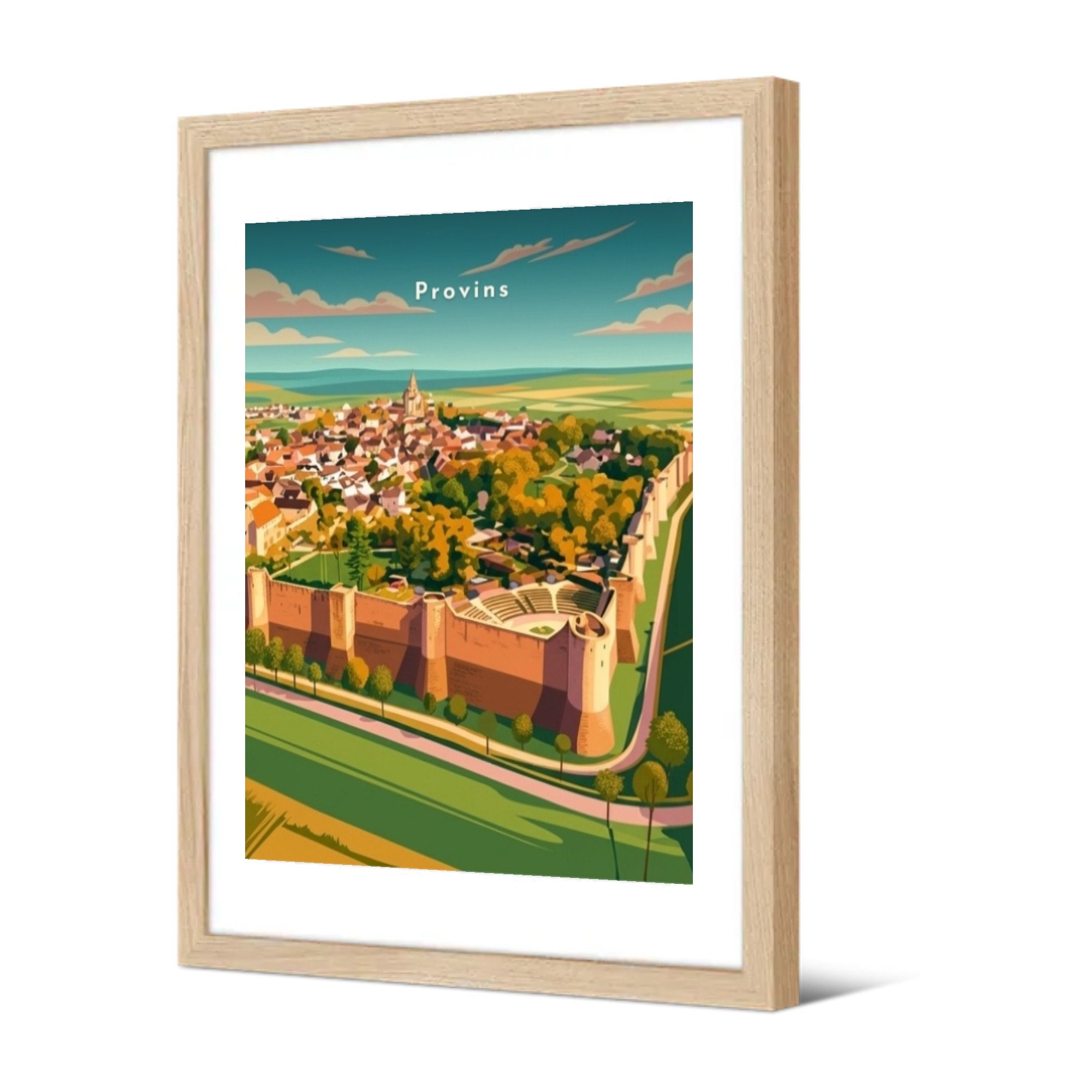 Les remparts et la ville haute — Pôdevache, encadrée, vue de trois quarts
