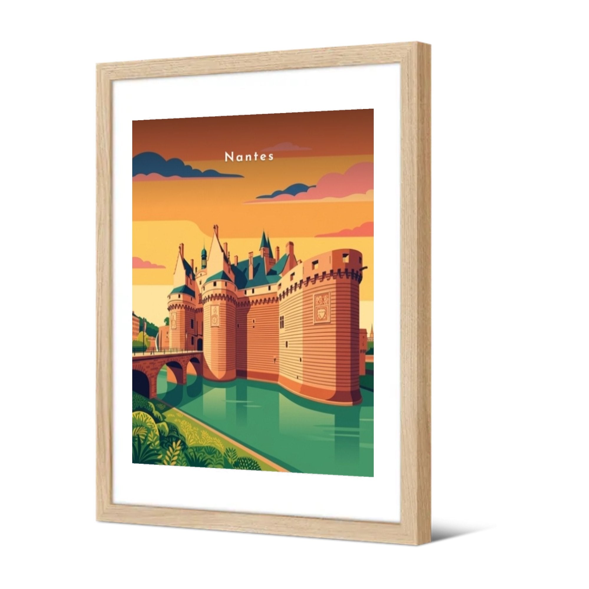 Le Château des ducs de Bretagne — Pôdevache, encadrée, vue de trois quarts
