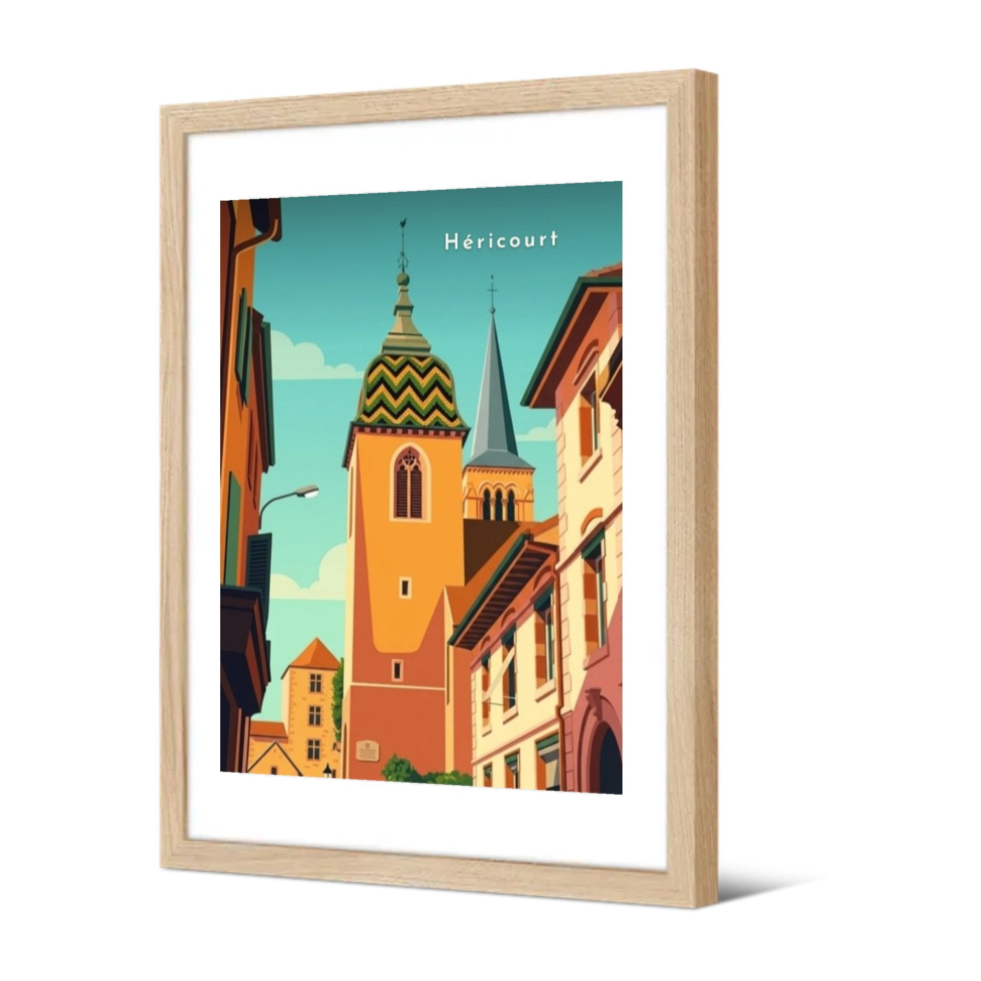 Le temple Saint-Gotthard — Pôdevache, encadrée, vue de trois quarts