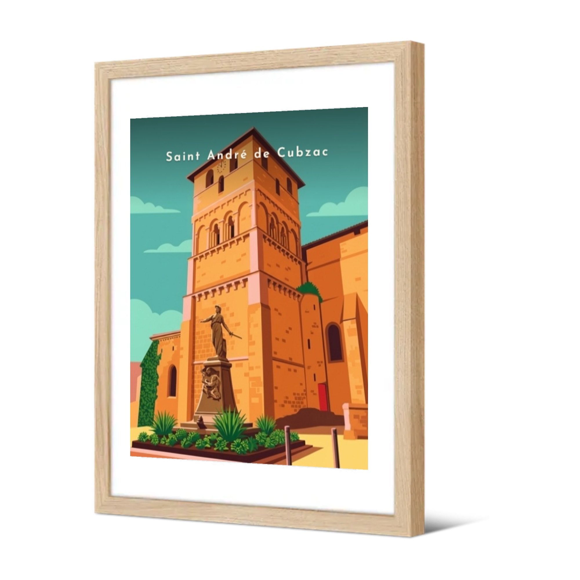 Saint André de Cubzac — Pôdevache, encadrée, vue de trois quarts