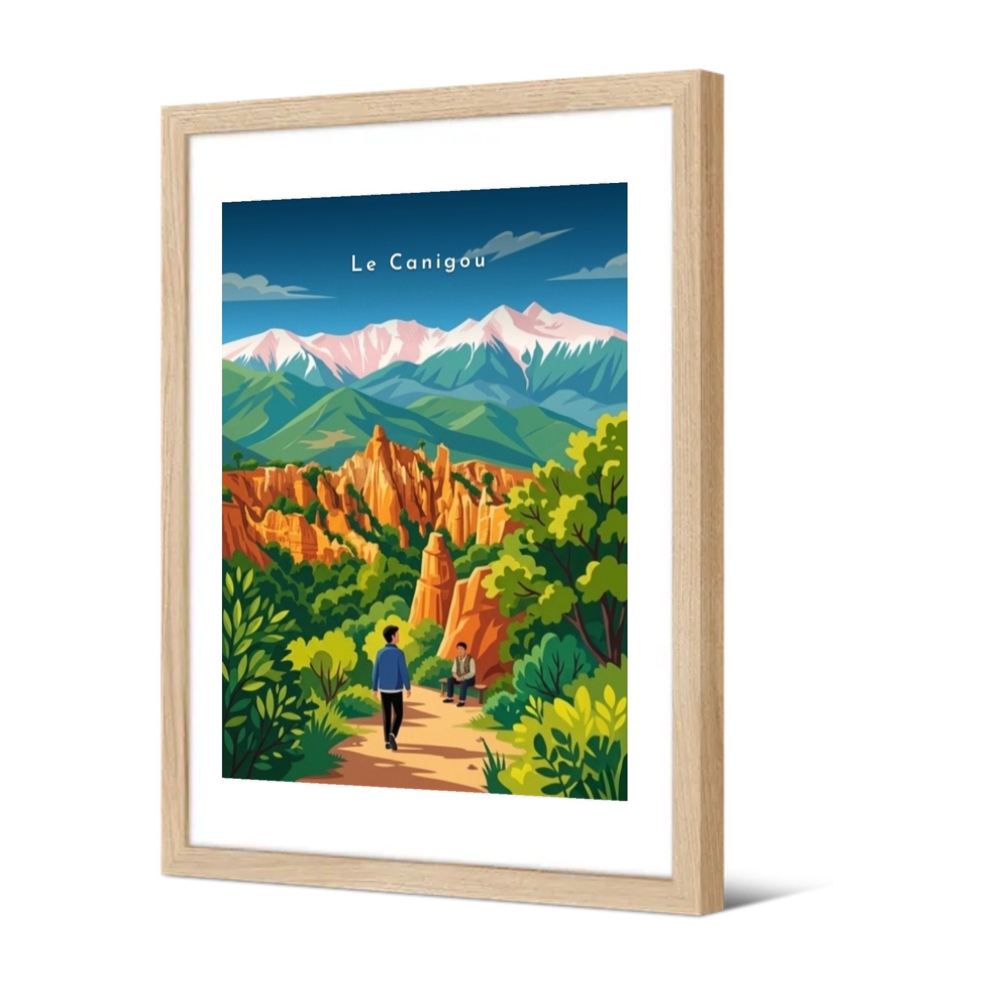 Le Canigou — Pôdevache, encadrée, vue de trois quarts