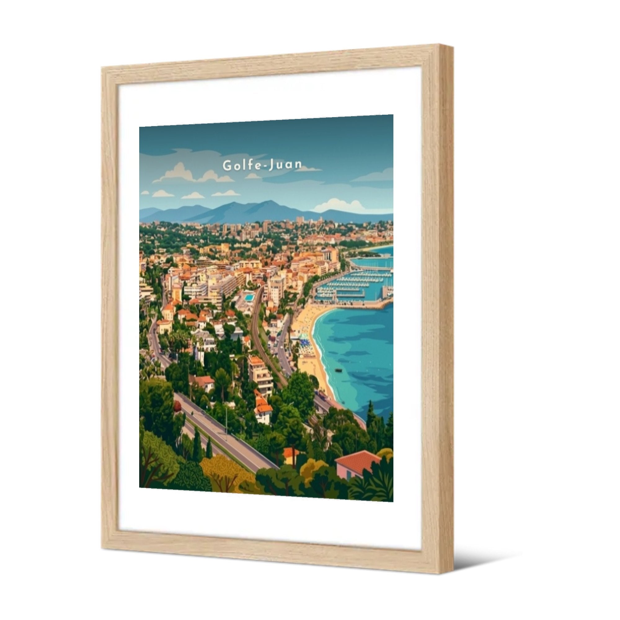 Golfe-Juan — Pôdevache, encadrée, vue de trois quarts
