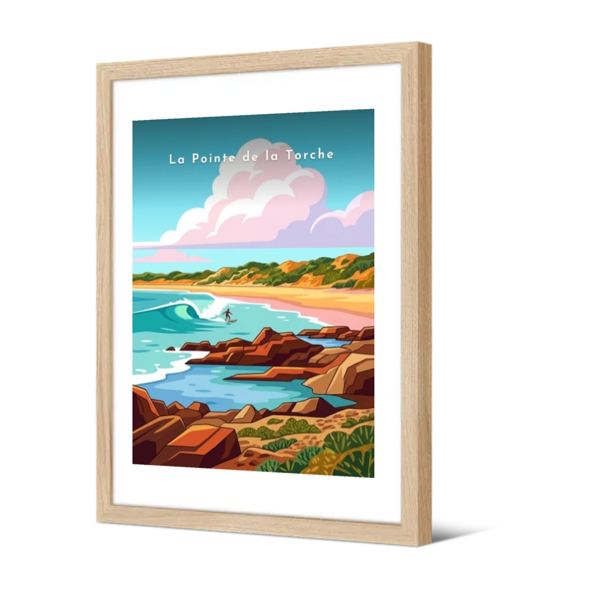 La Pointe de la Torche — Pôdevache, encadrée, vue de trois quarts