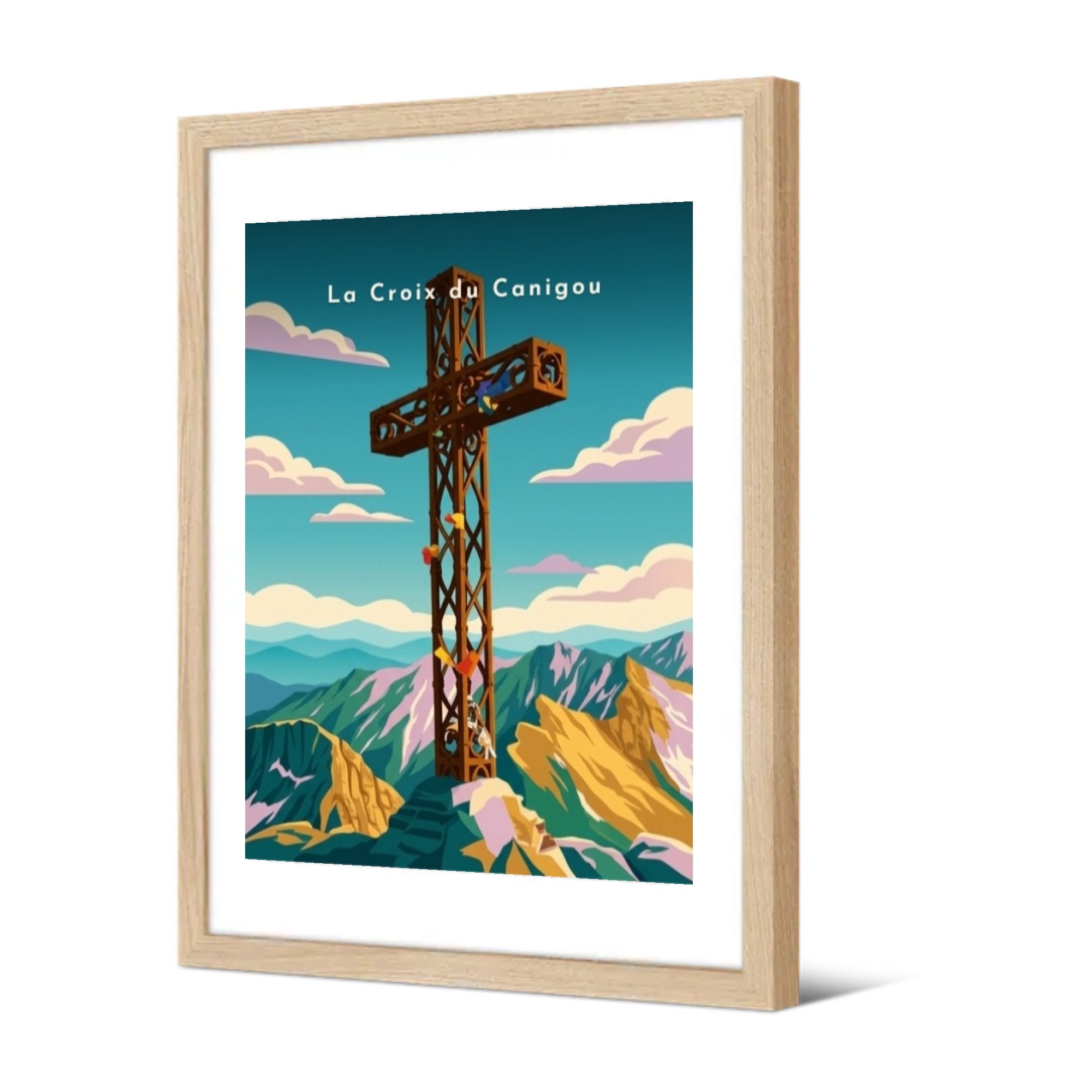 La Croix du Canigou — Pôdevache, encadrée, vue de trois quarts