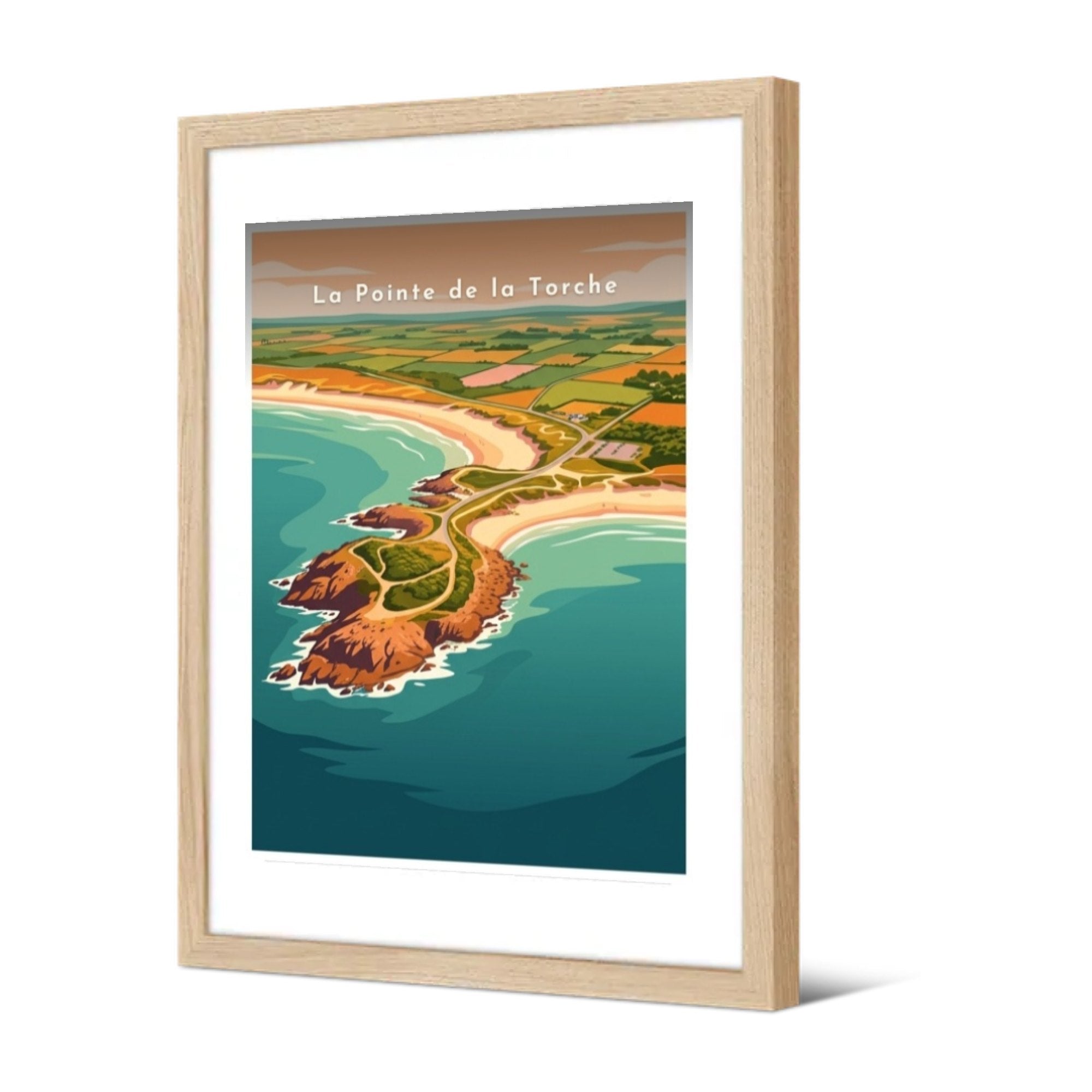 La Pointe de la Torche — Pôdevache, encadrée, vue de trois quarts