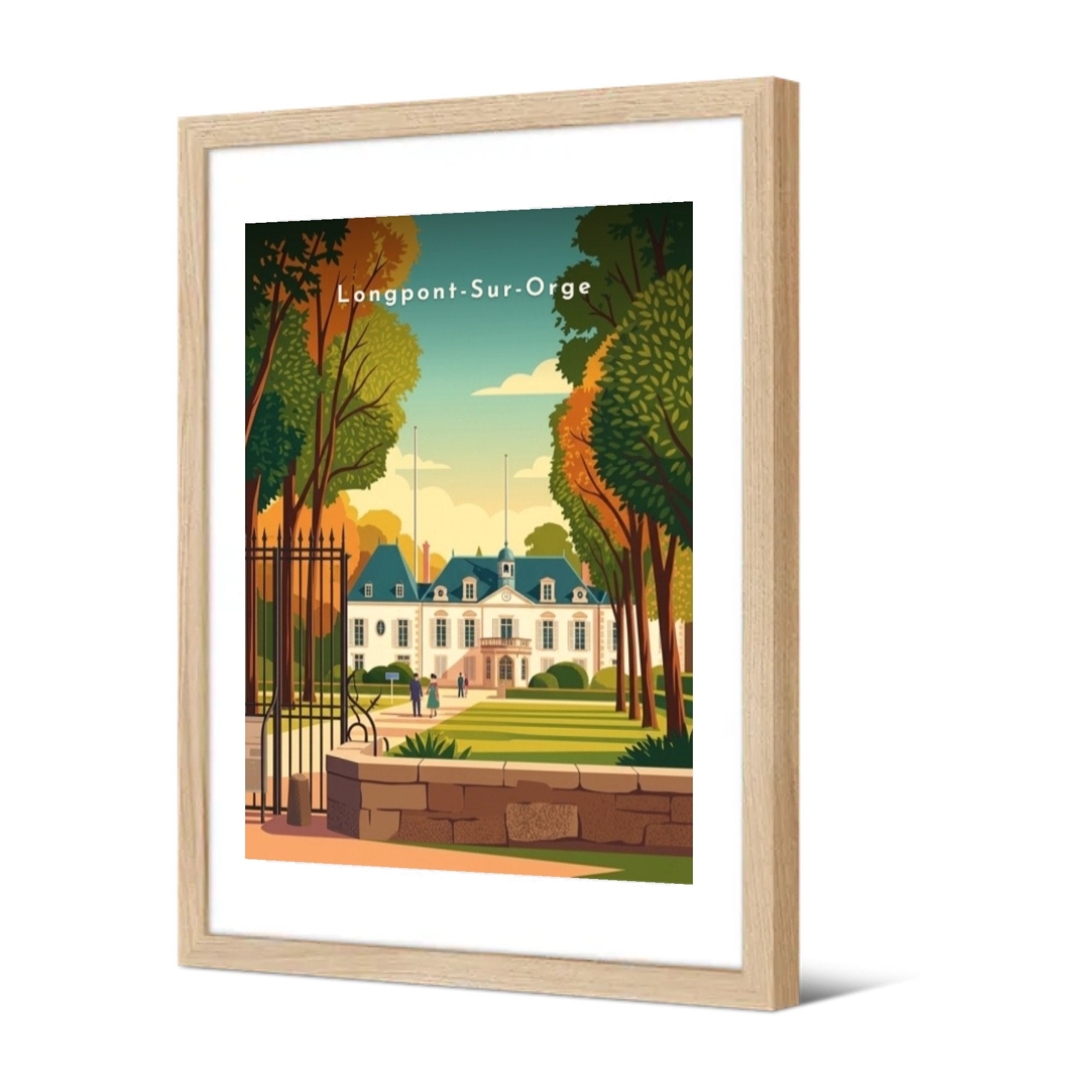 Le château et son parc — Pôdevache, encadrée, vue de trois quarts