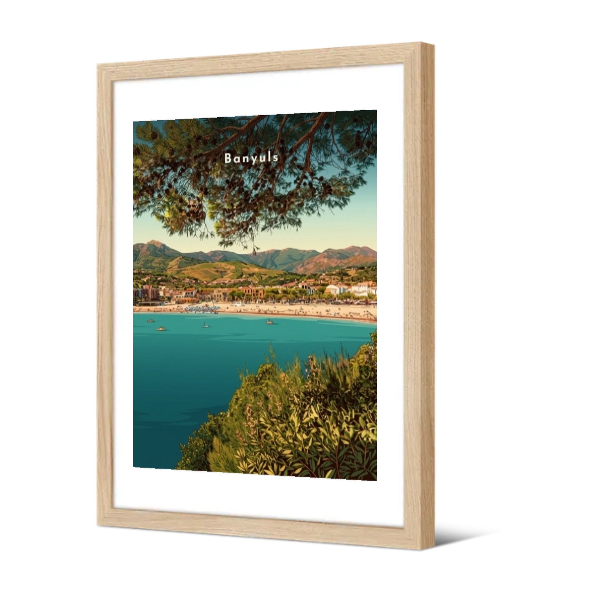 Banyuls — Pôdevache, encadrée, vue de trois quarts