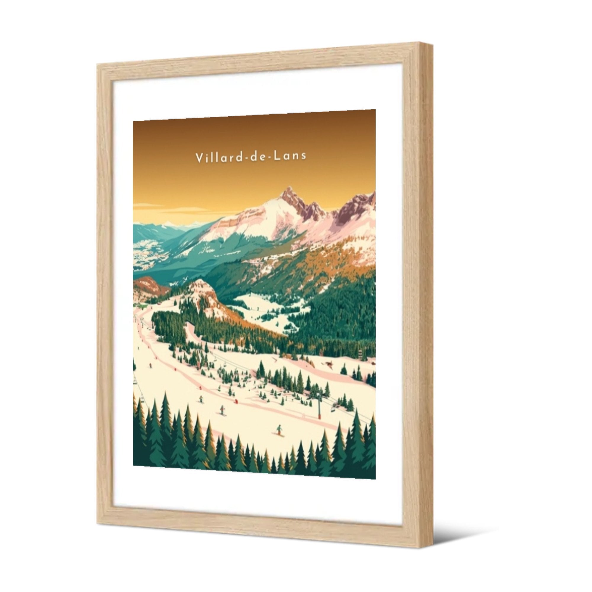 Le domaine skiable — Pôdevache, encadrée, vue de trois quarts