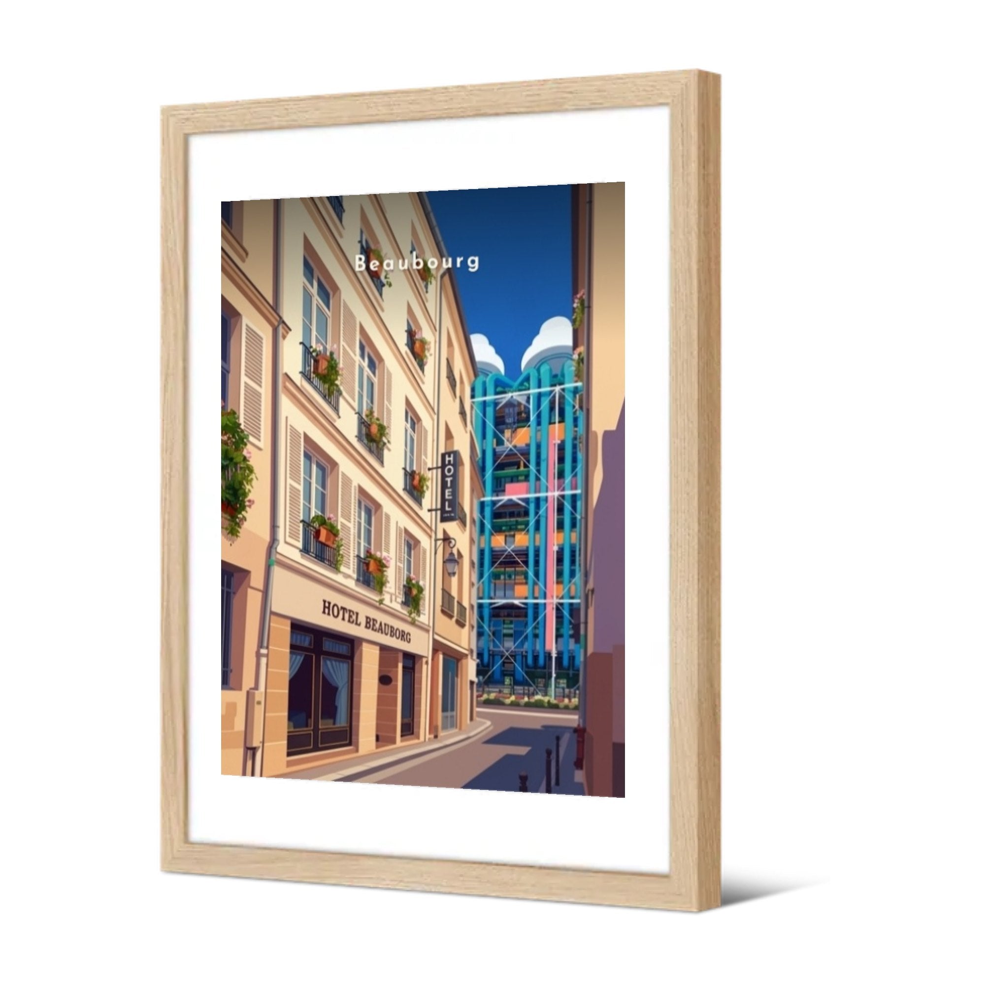 Beaubourg — Pôdevache, encadrée, vue de trois quarts
