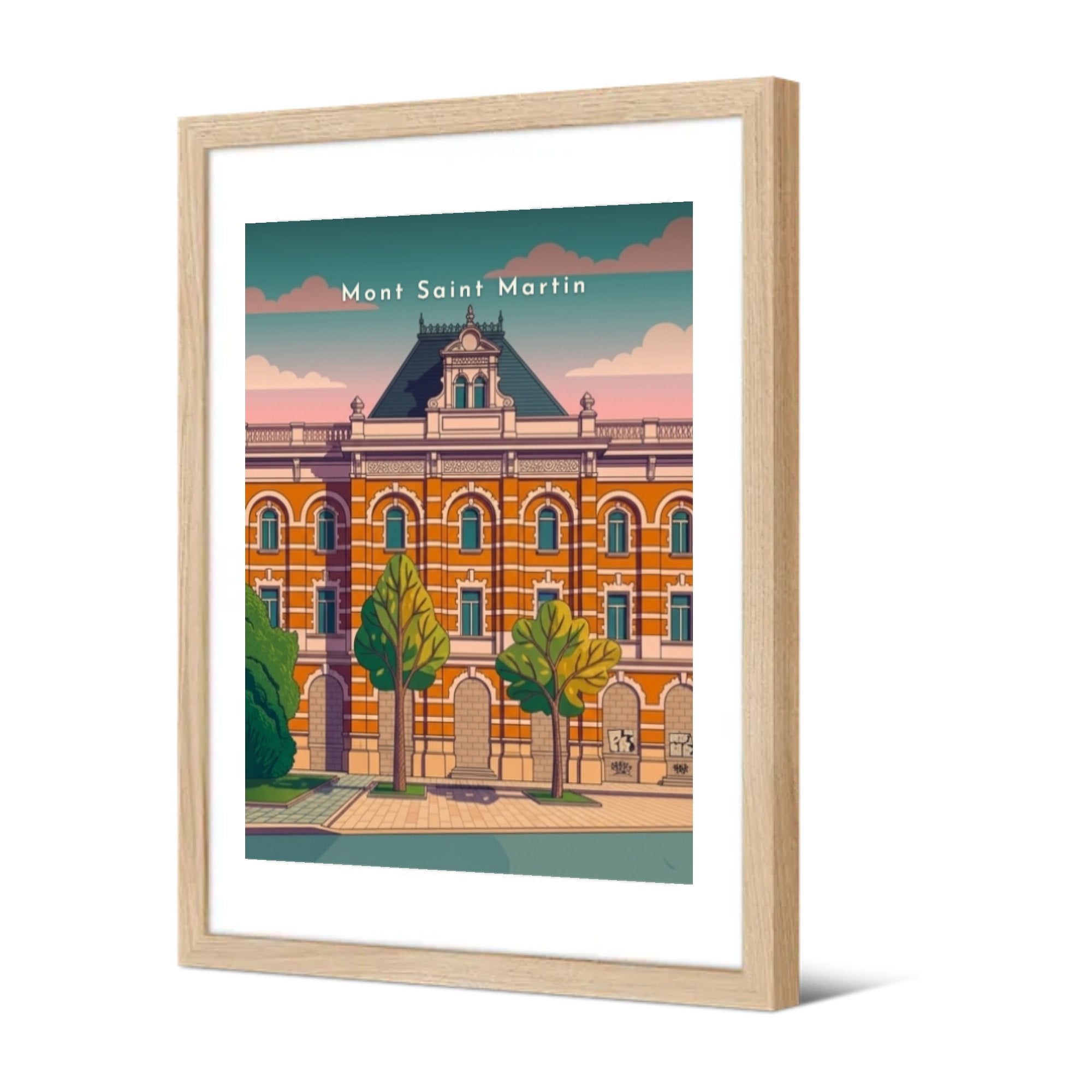 L'Hôtel de Ville — Pôdevache, encadrée, vue de trois quarts