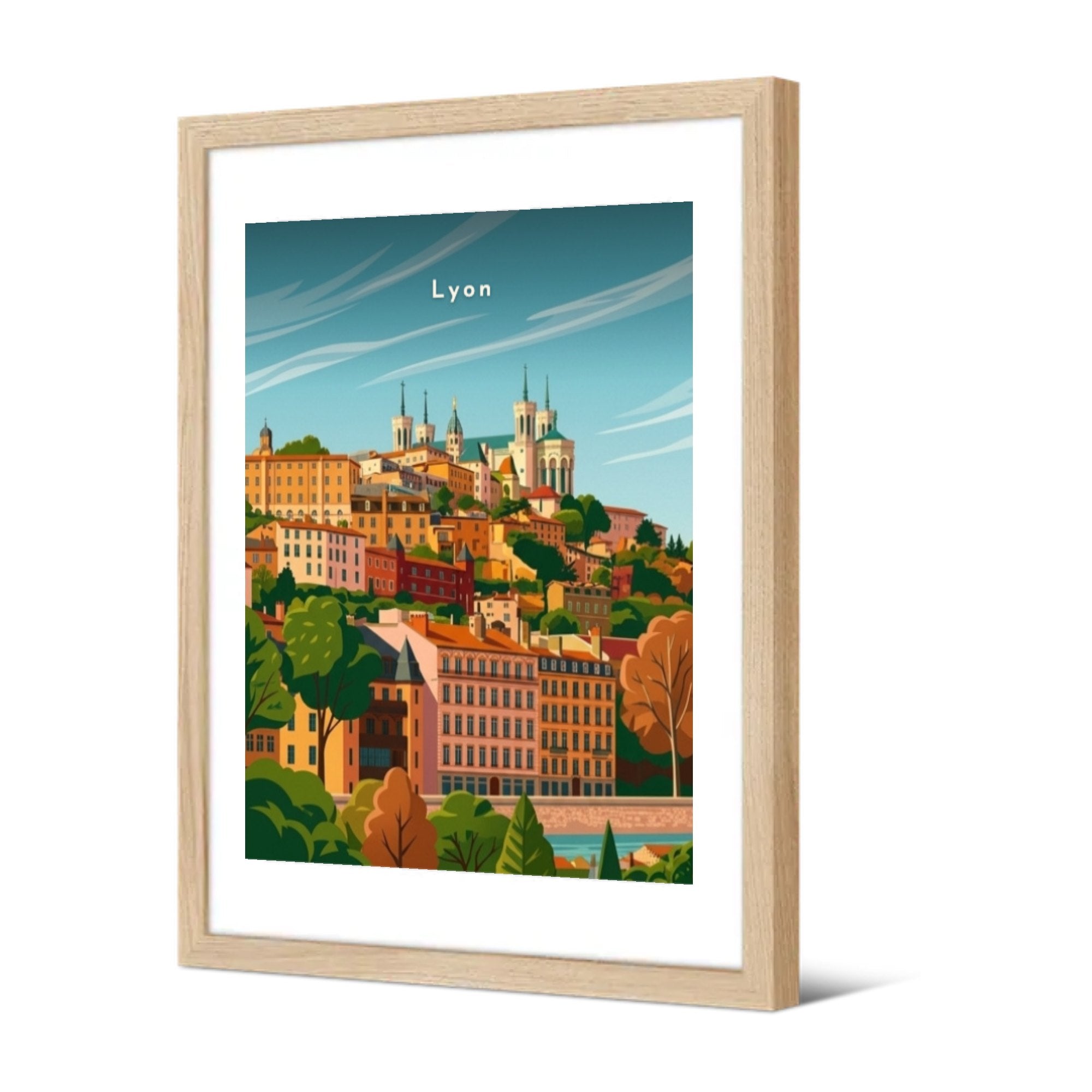 La colline de Fourvière — Pôdevache, encadrée, vue de trois quarts