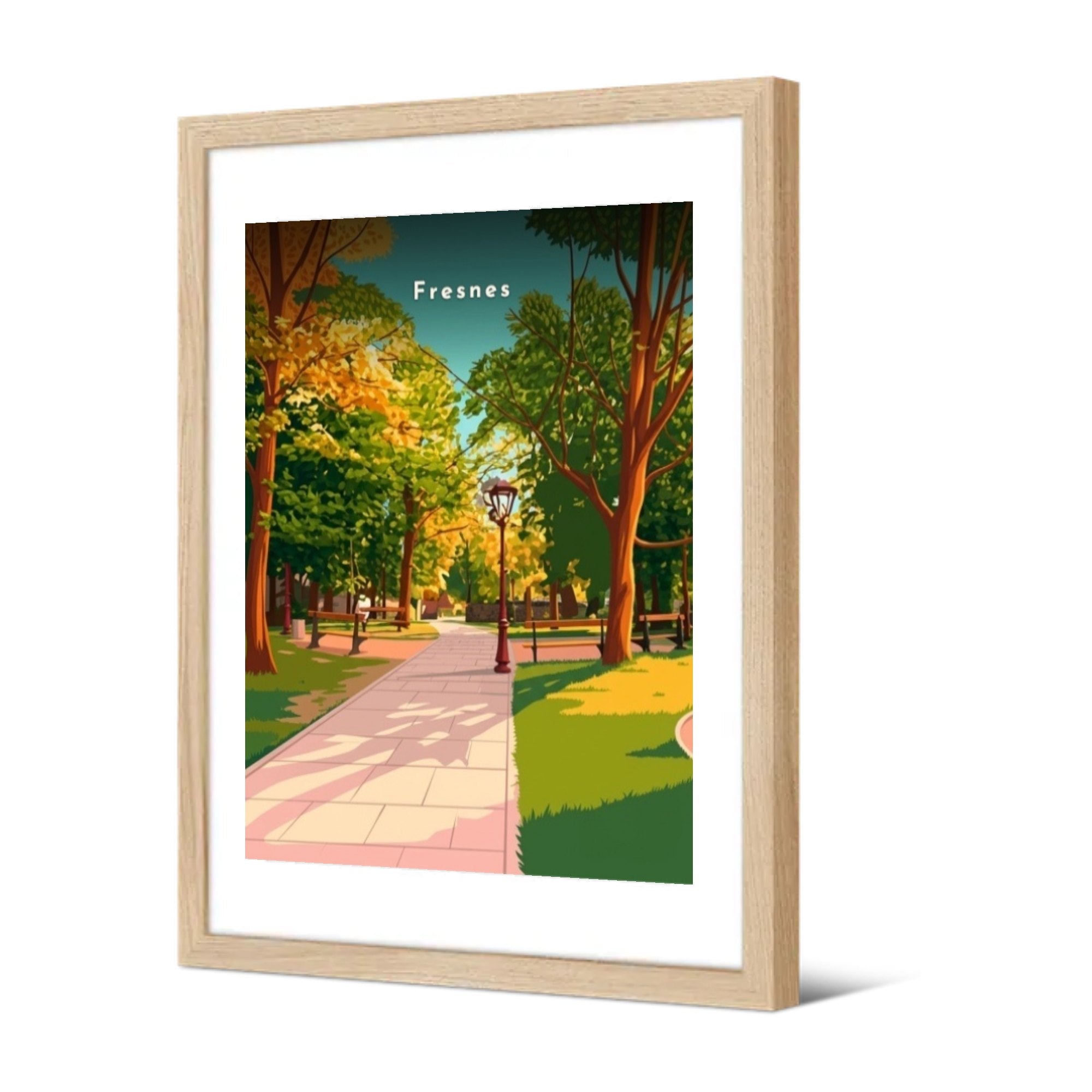 L'allée du parc — Pôdevache, encadrée, vue de trois quarts