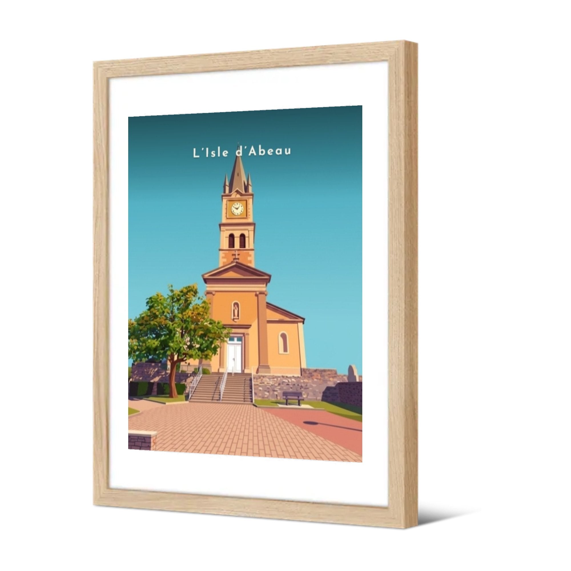 Église Saint-Pierre — Pôdevache, encadrée, vue de trois quarts