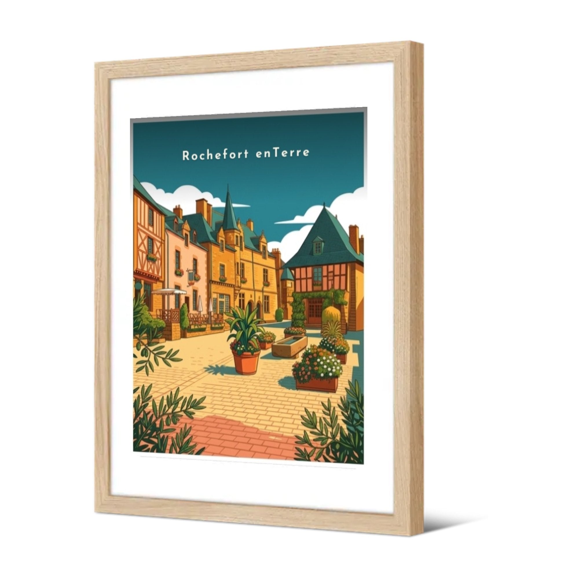Rochefort enTerre — Pôdevache, encadrée, vue de trois quarts