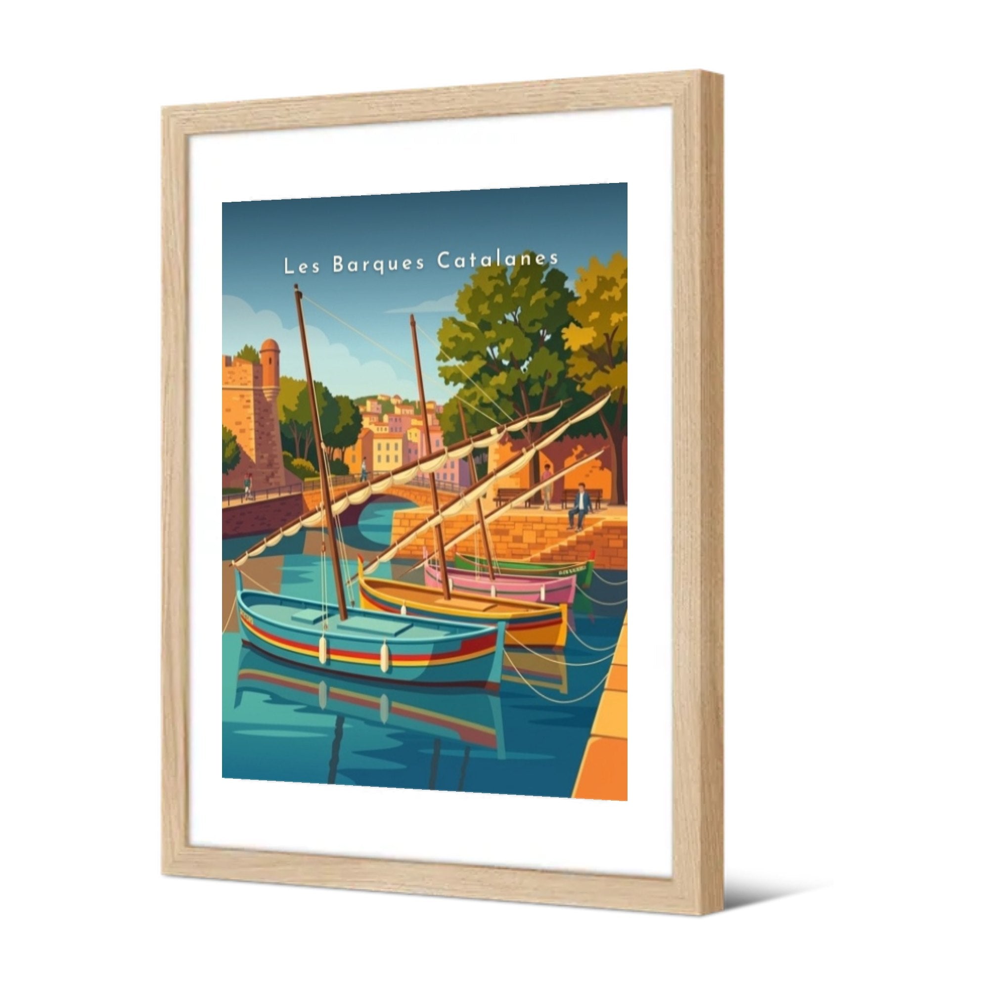 Les Barques Catalanes — Pôdevache, encadrée, vue de trois quarts