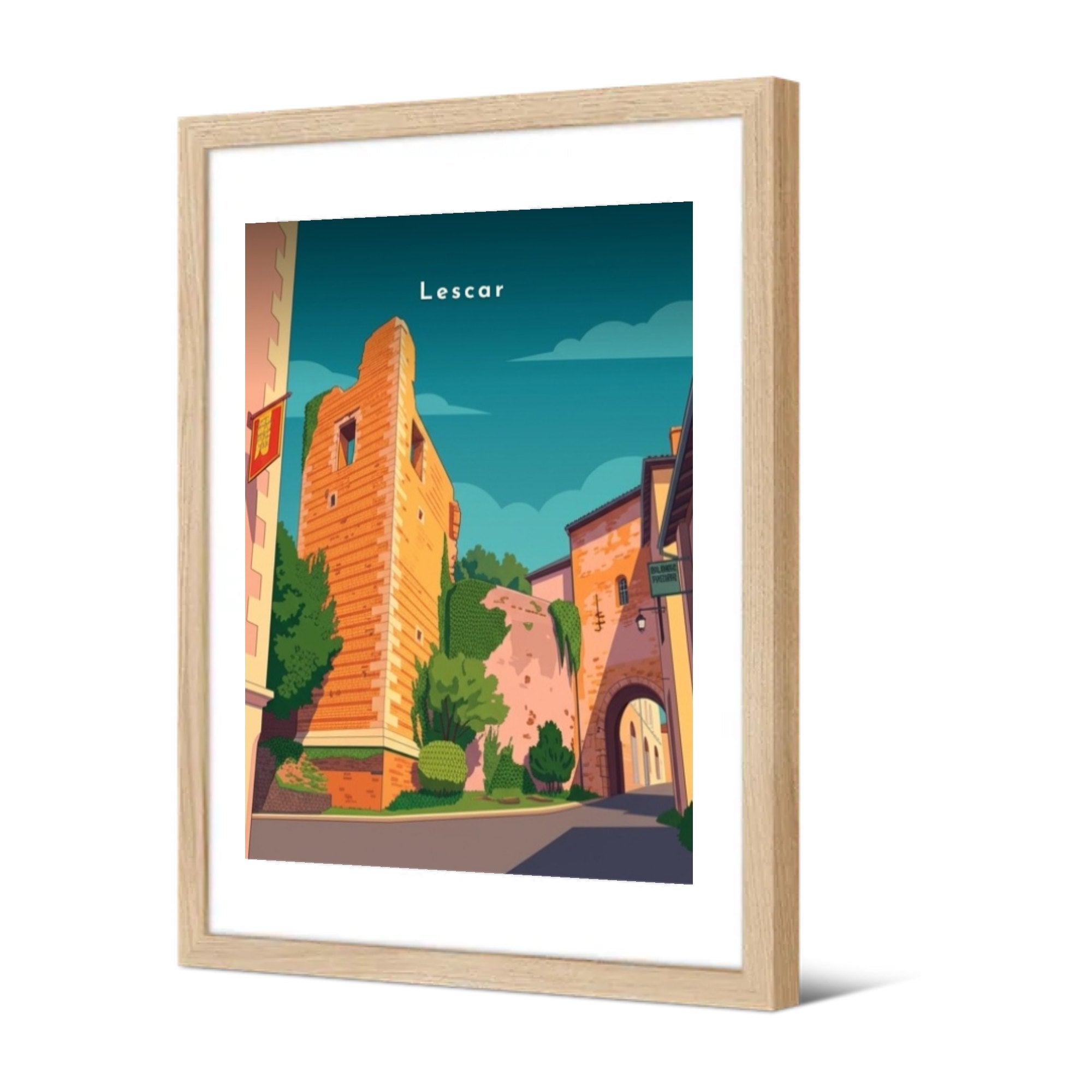 Tour de l'Esquirette — Pôdevache, encadrée, vue de trois quarts