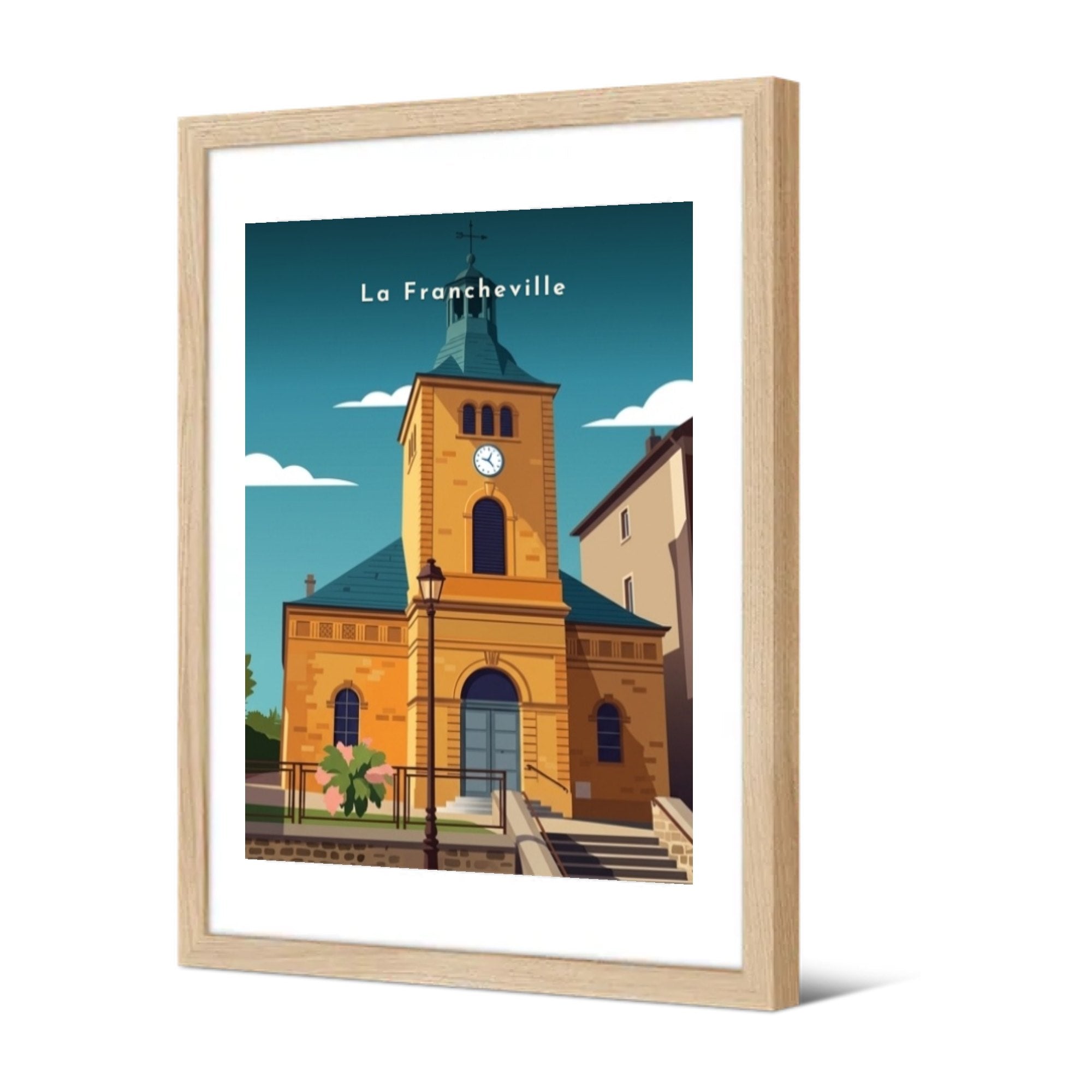 Église Saint-Thomas — Pôdevache, encadrée, vue de trois quarts