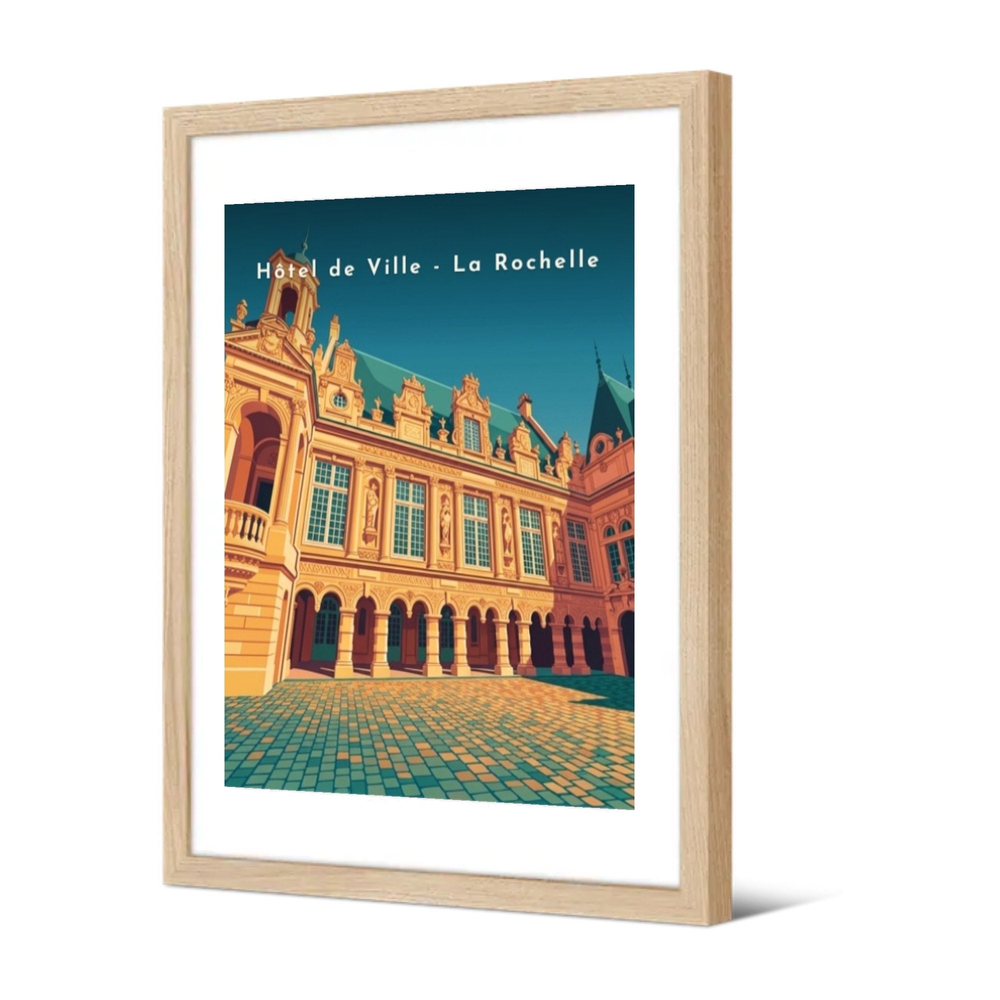 Hôtel de Ville - La Rochelle — Pôdevache, encadrée, vue de trois quarts