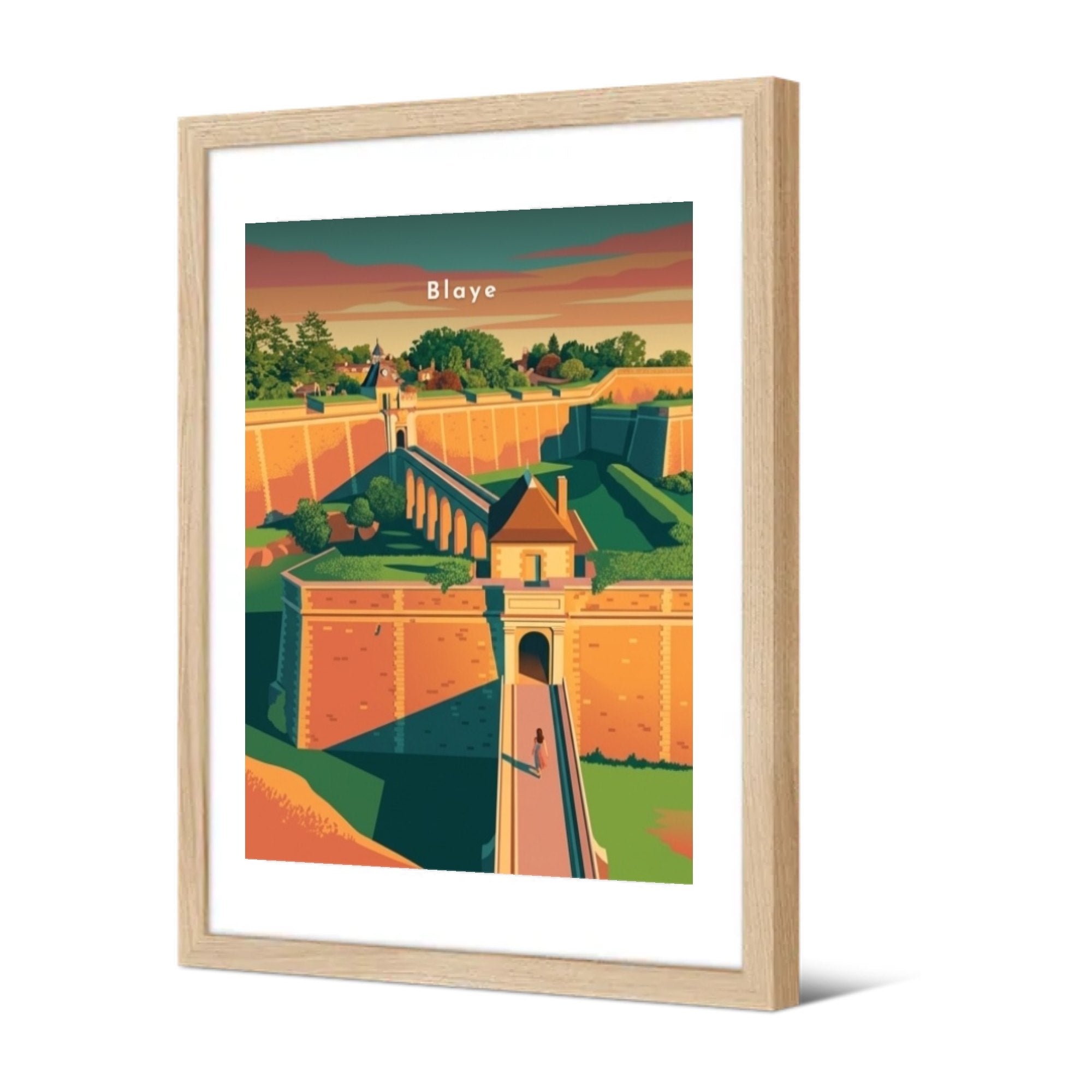 La citadelle et la porte Royale — Pôdevache, encadrée, vue de trois quarts