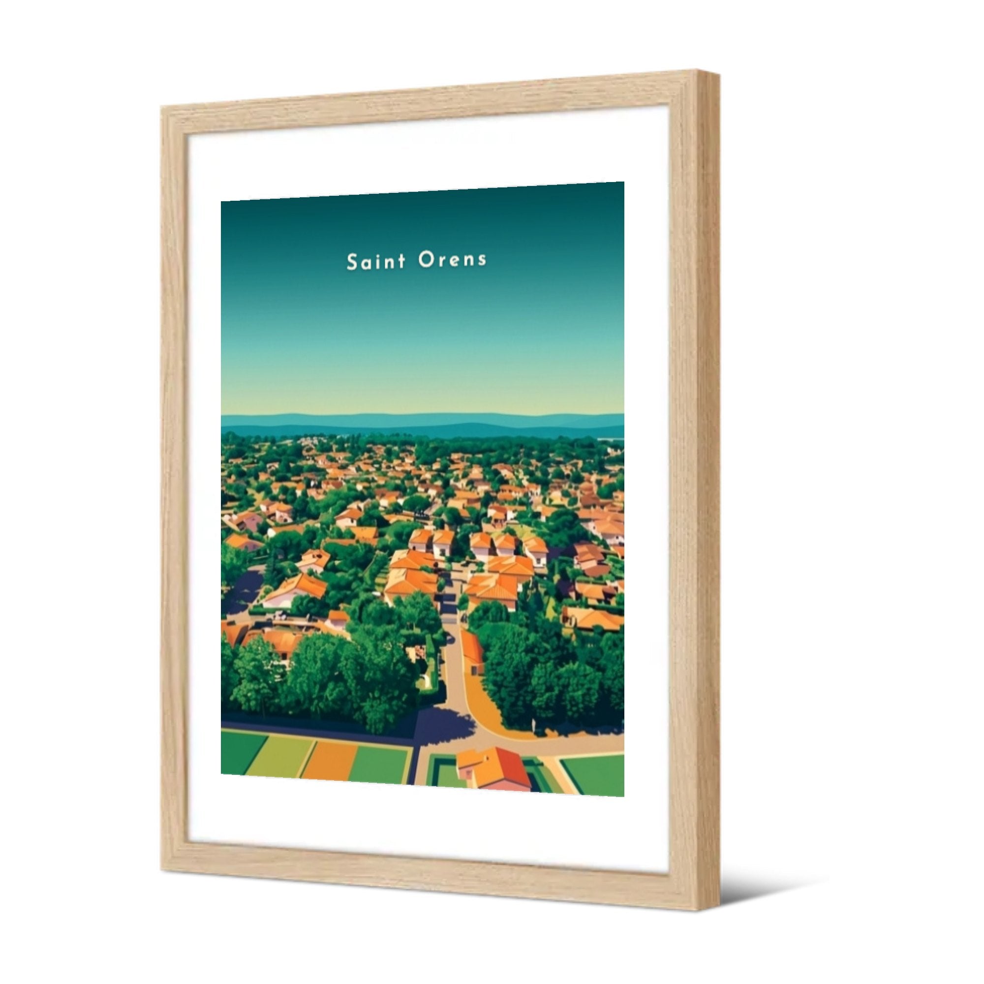 Vue sur le village — Pôdevache, encadrée, vue de trois quarts