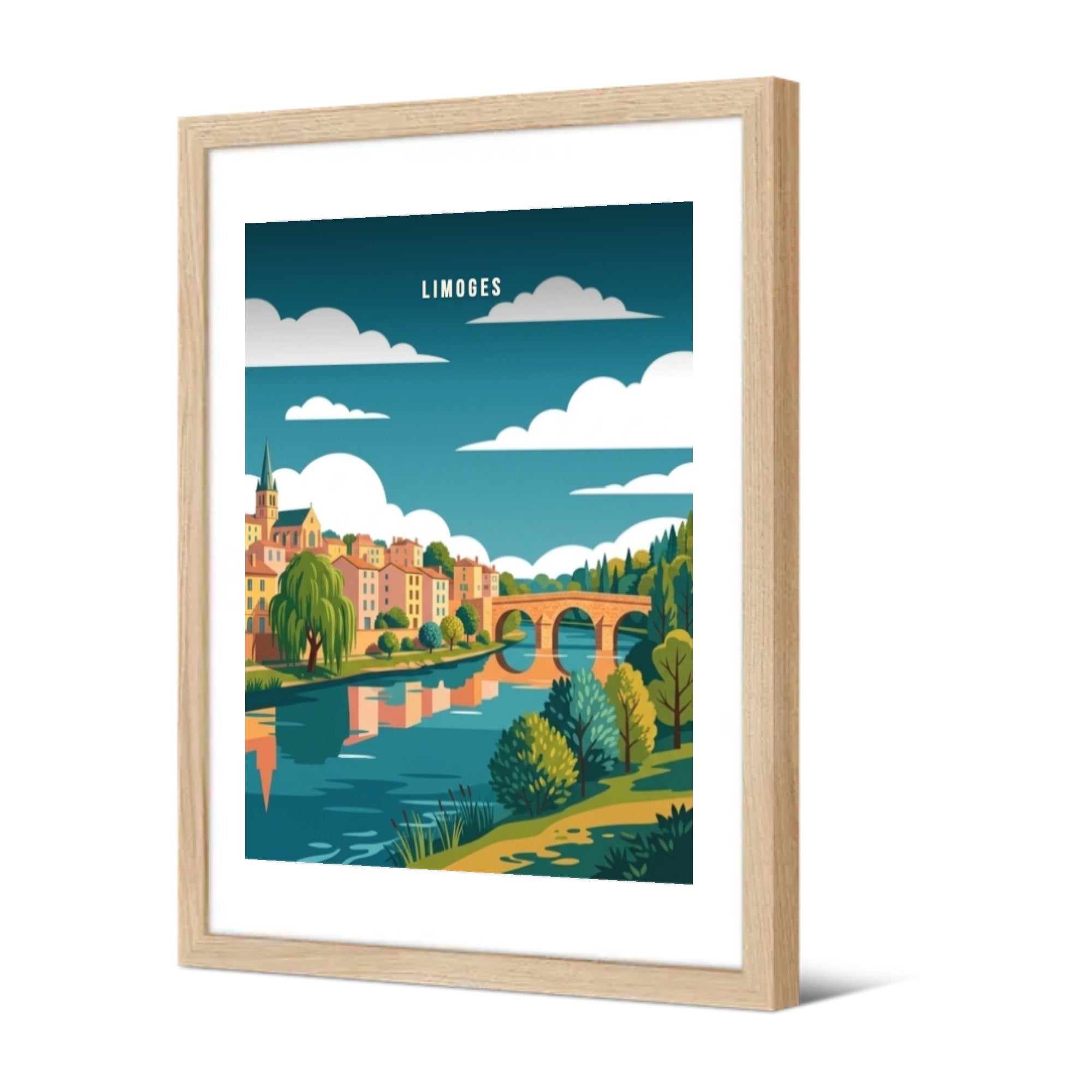 Le pont Saint-Étienne — Pôdevache, encadrée, vue de trois quarts