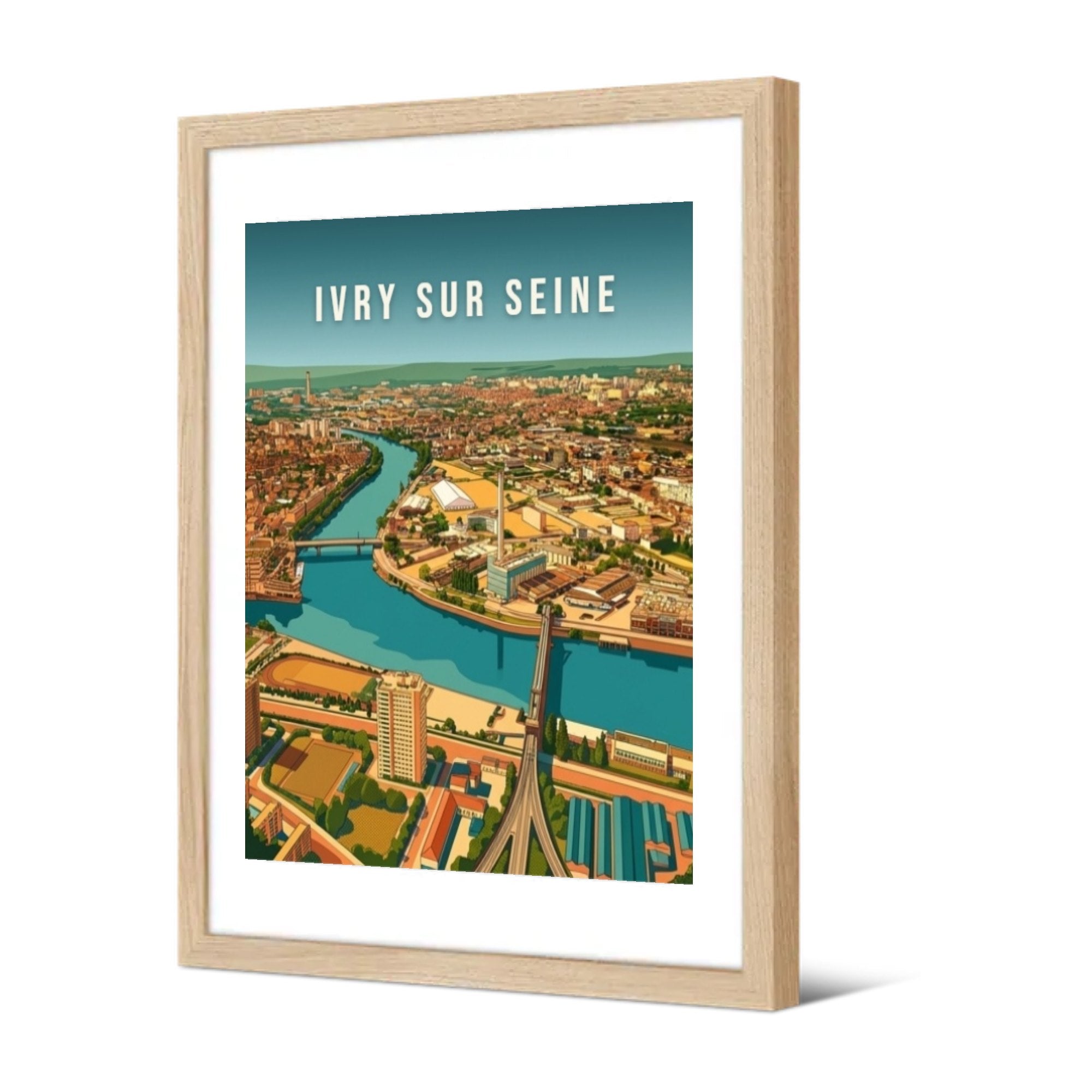 Panorama sur la Seine — Pôdevache, encadrée, vue de trois quarts