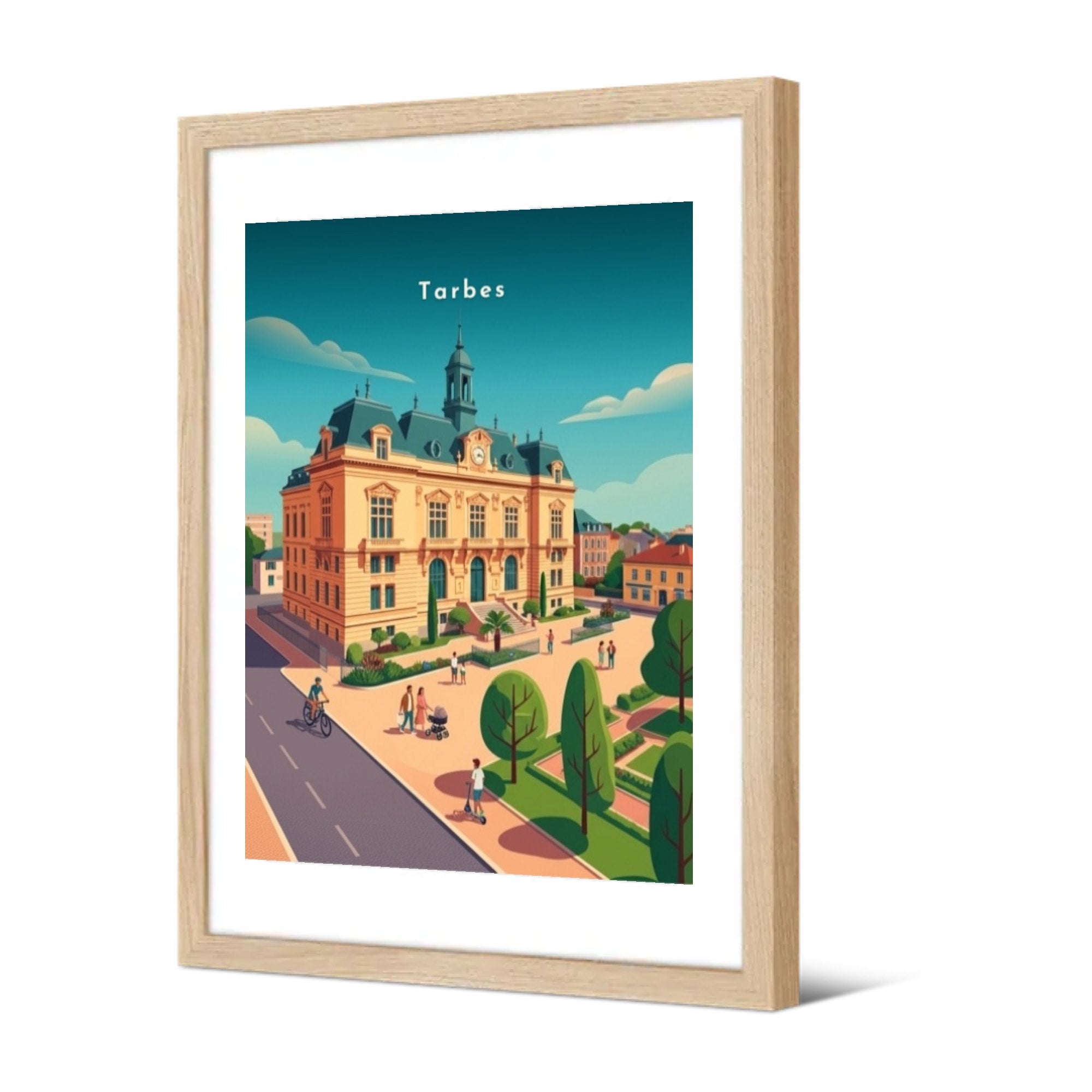 L'Hôtel de Ville — Pôdevache, encadrée, vue de trois quarts