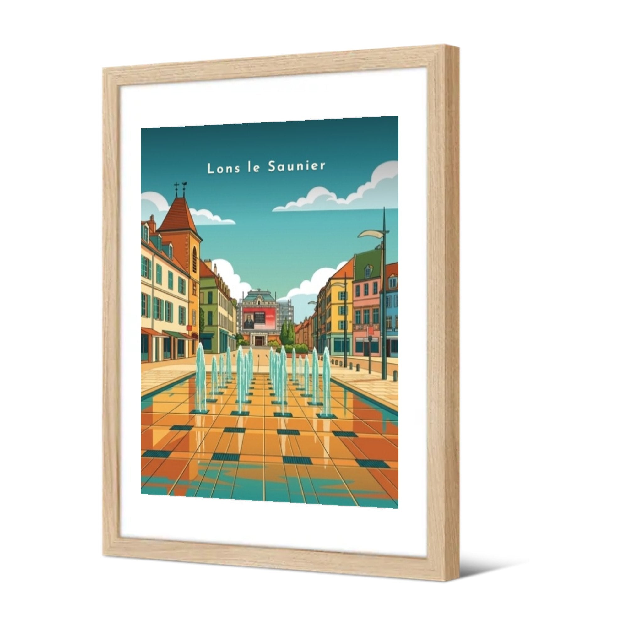 Place de la Liberté — Pôdevache, encadrée, vue de trois quarts