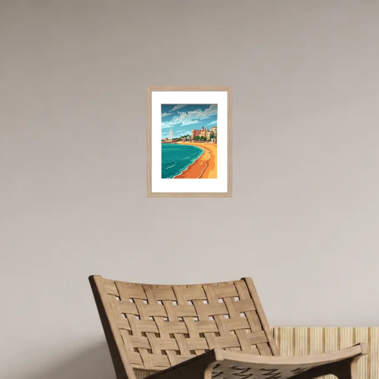 La plage du Veillat — Pôdevache, en situation sur un mur