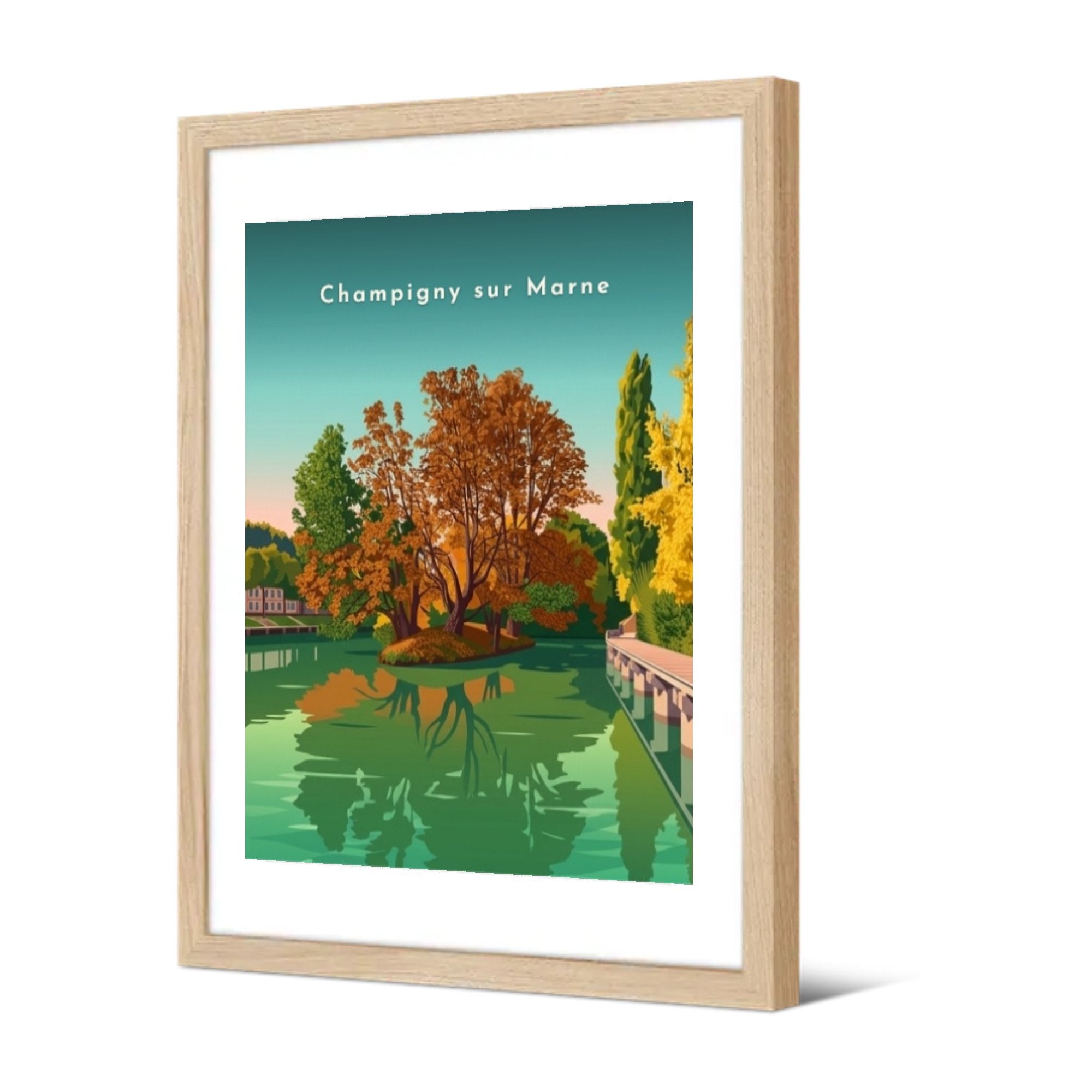 L'îlot aux couleurs d'automne — Pôdevache, encadrée, vue de trois quarts