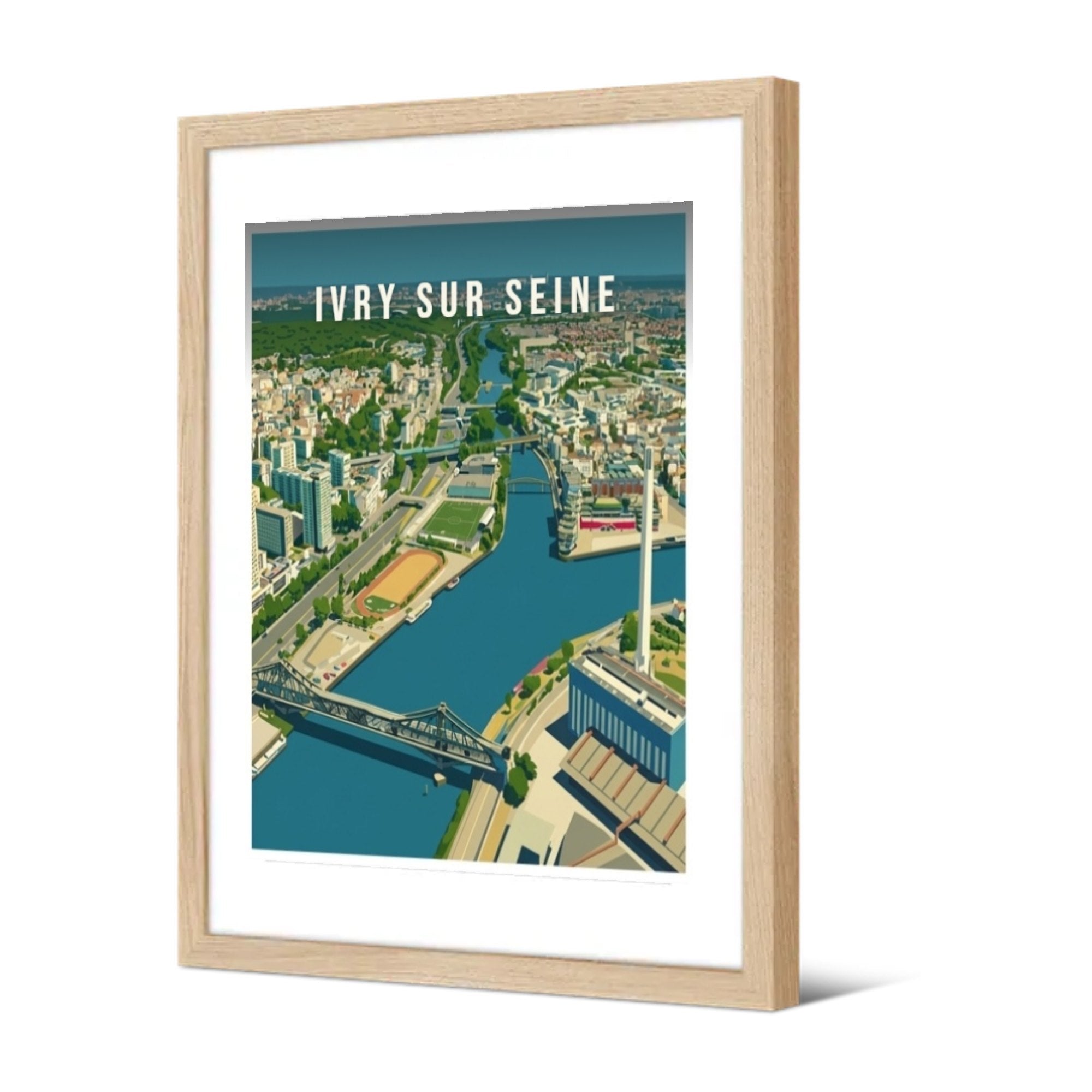 Les bords de Seine — Pôdevache, encadrée, vue de trois quarts