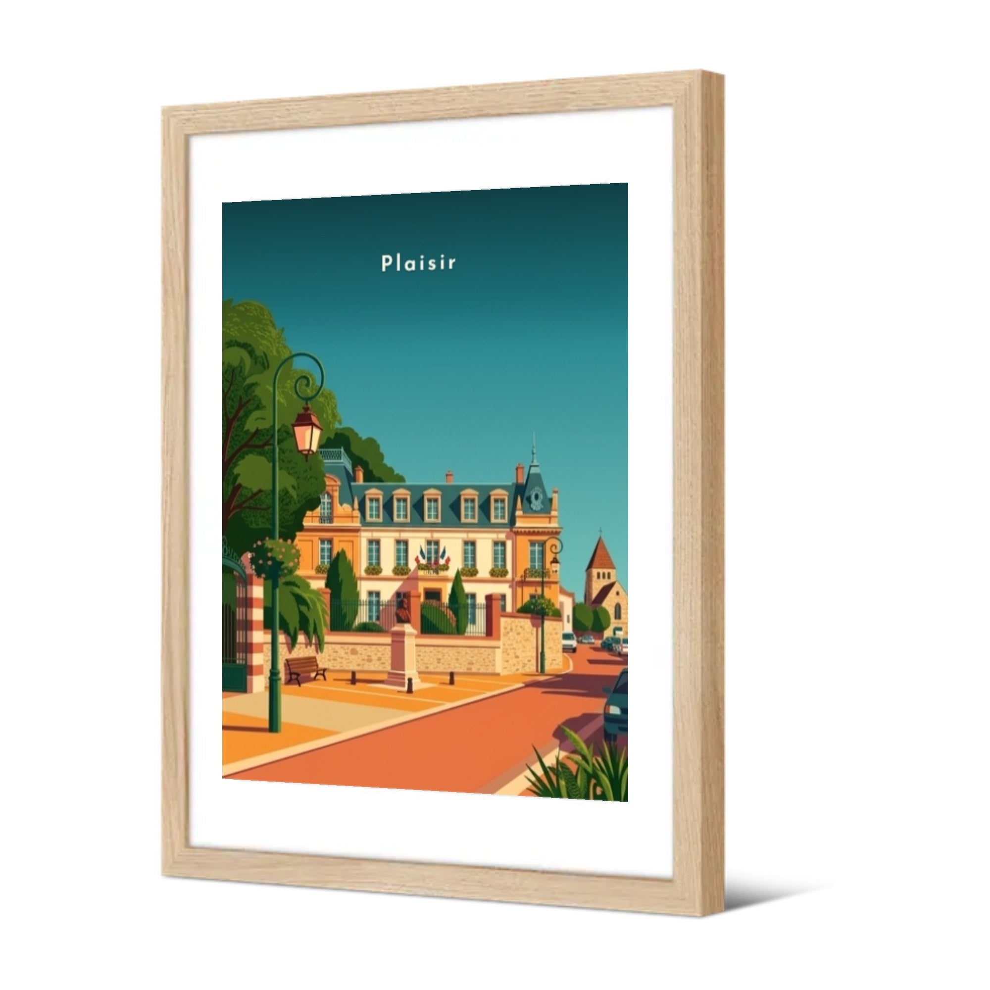 L'Hôtel de Ville — Pôdevache, encadrée, vue de trois quarts