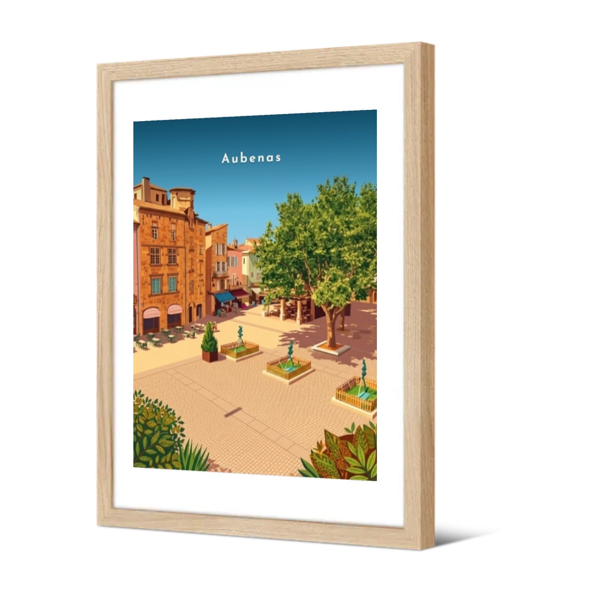 Place de l'Hôtel-de-Ville — Pôdevache, encadrée, vue de trois quarts