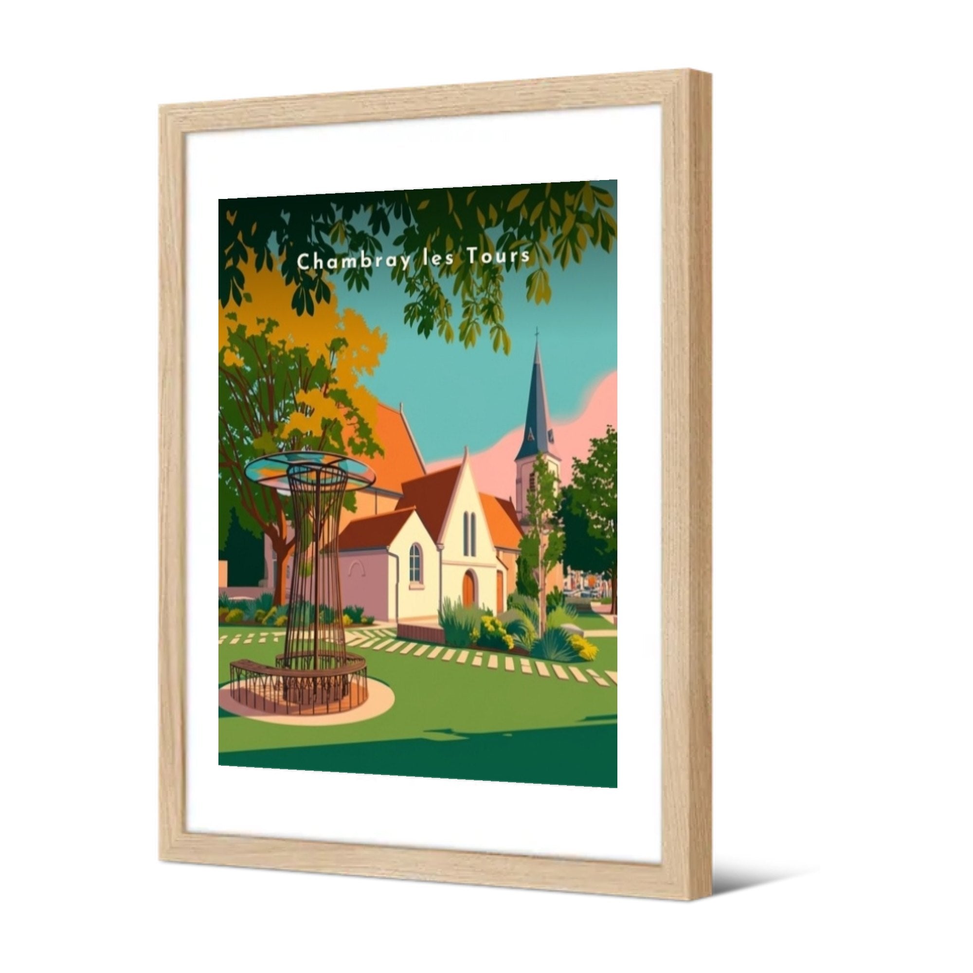 Église Saint-Symphorien — Pôdevache, encadrée, vue de trois quarts