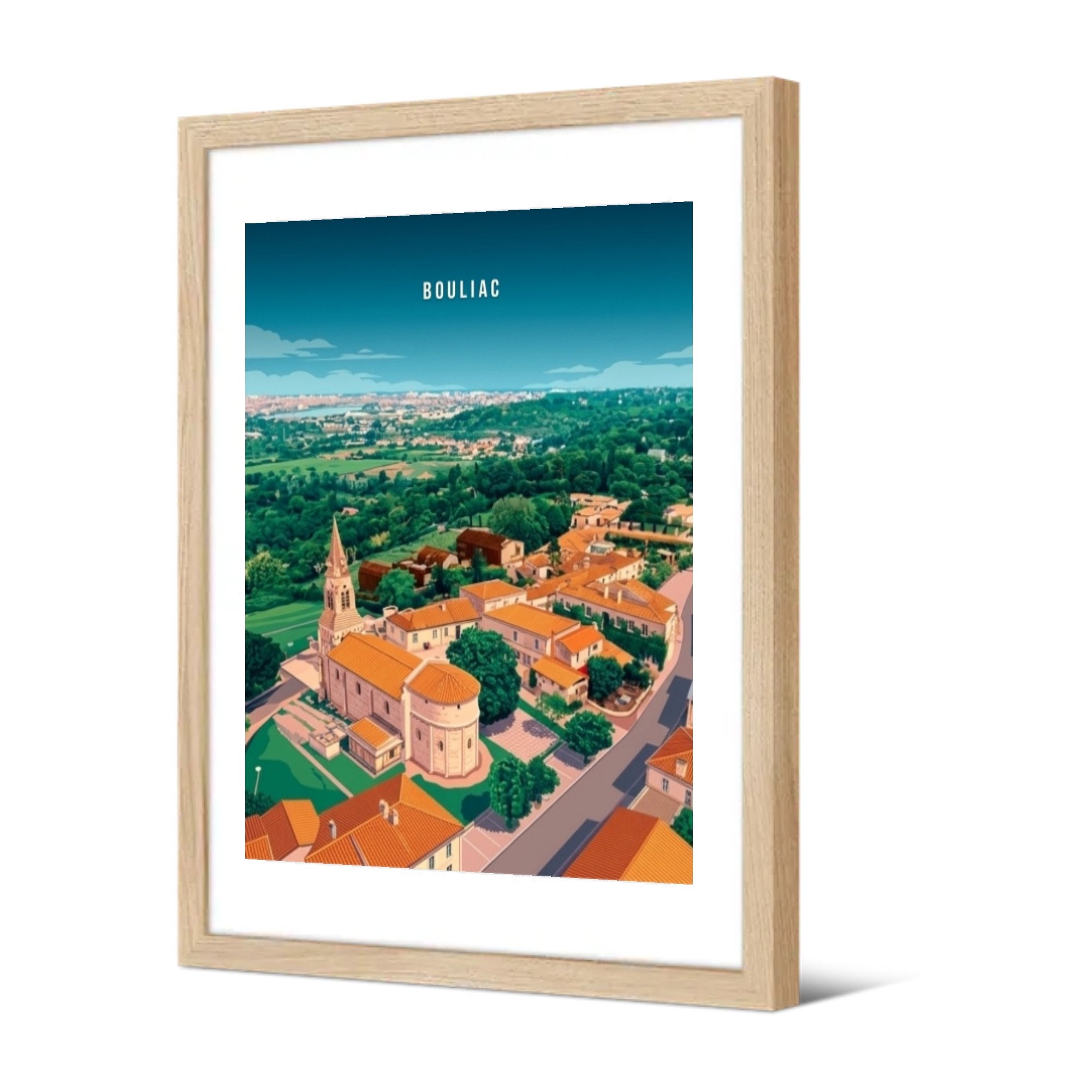 Panorama sur le village et l'église — Pôdevache, encadrée, vue de trois quarts