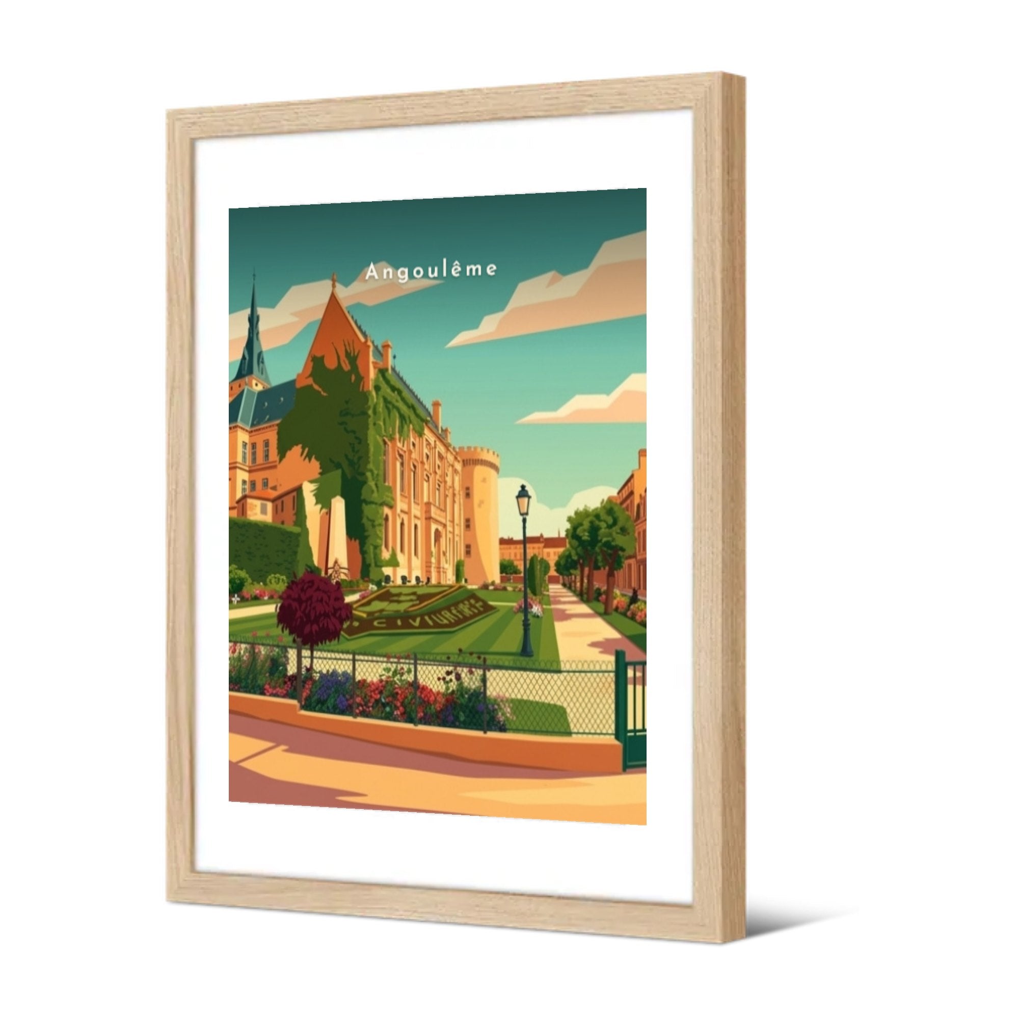 L'Hôtel de Ville — Pôdevache, encadrée, vue de trois quarts
