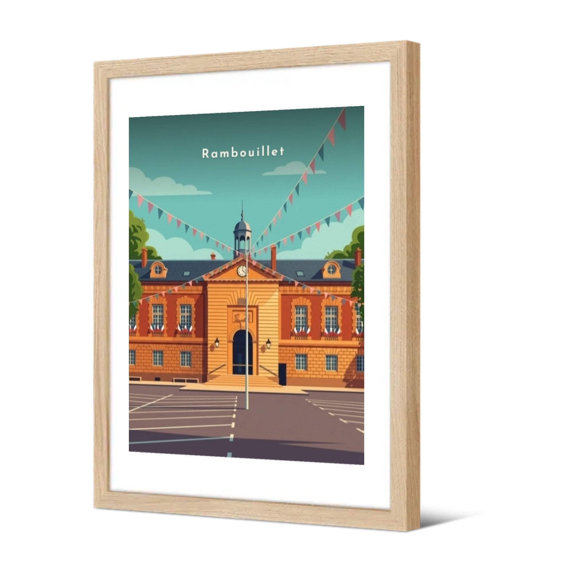 L'Hôtel de Ville — Pôdevache, encadrée, vue de trois quarts