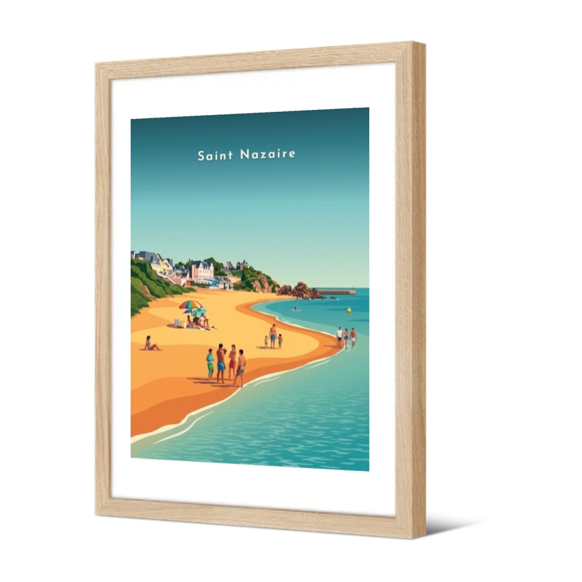 Plage de Monsieur Hulot — Pôdevache, encadrée, vue de trois quarts