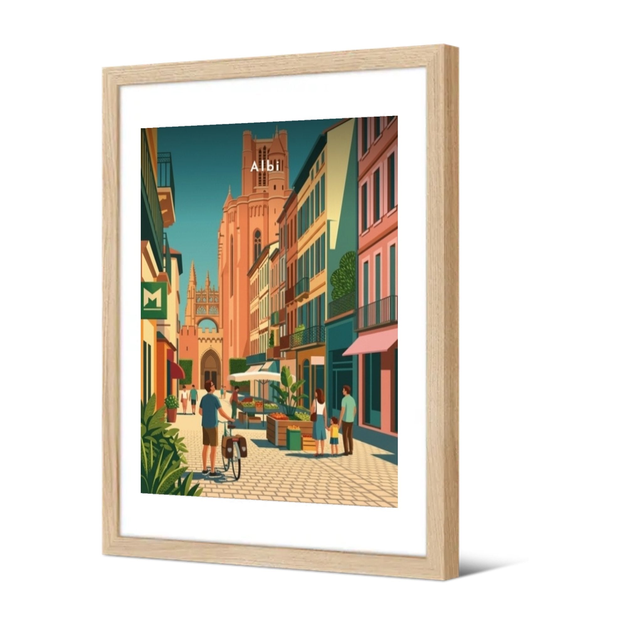 Sainte-Cécile depuis la rue — Pôdevache, encadrée, vue de trois quarts