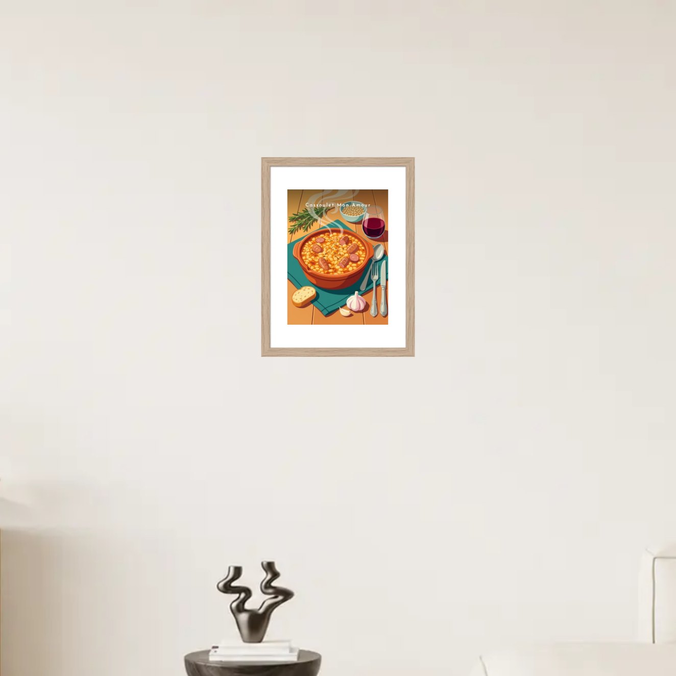 Cassoulet Mon Amour — Pôdevache, en situation sur un mur