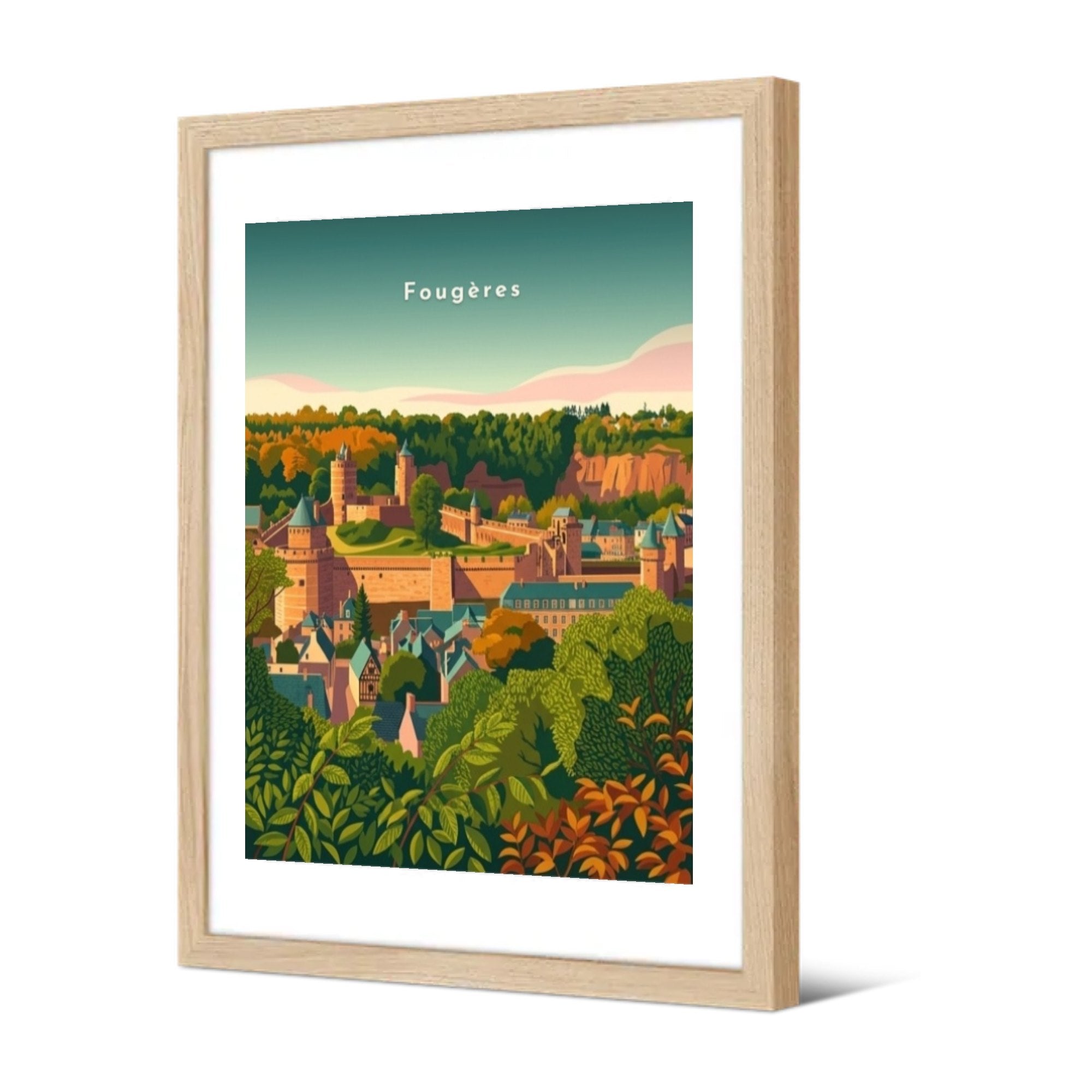 Le château médiéval — Pôdevache, encadrée, vue de trois quarts