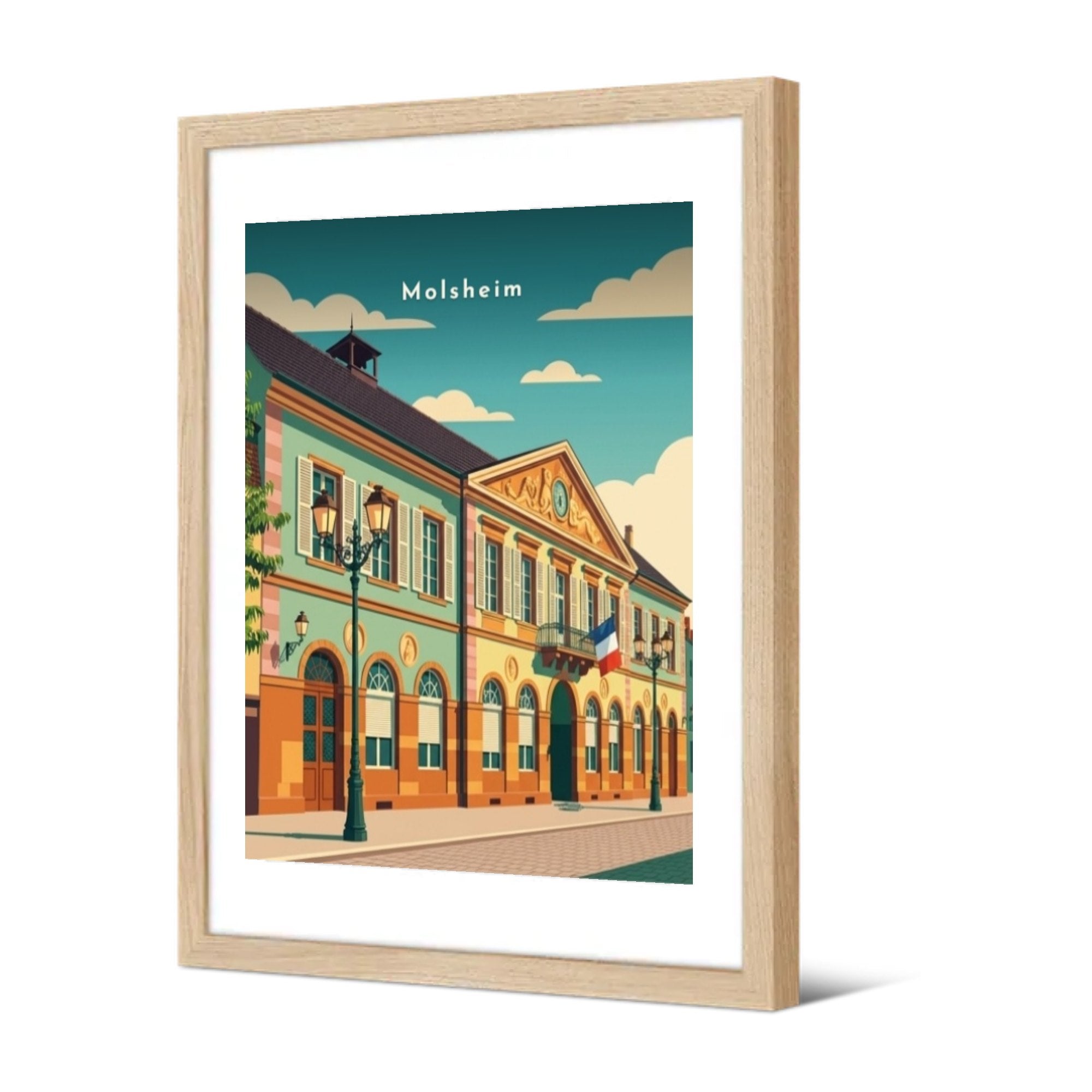 L'Hôtel de Ville — Pôdevache, encadrée, vue de trois quarts
