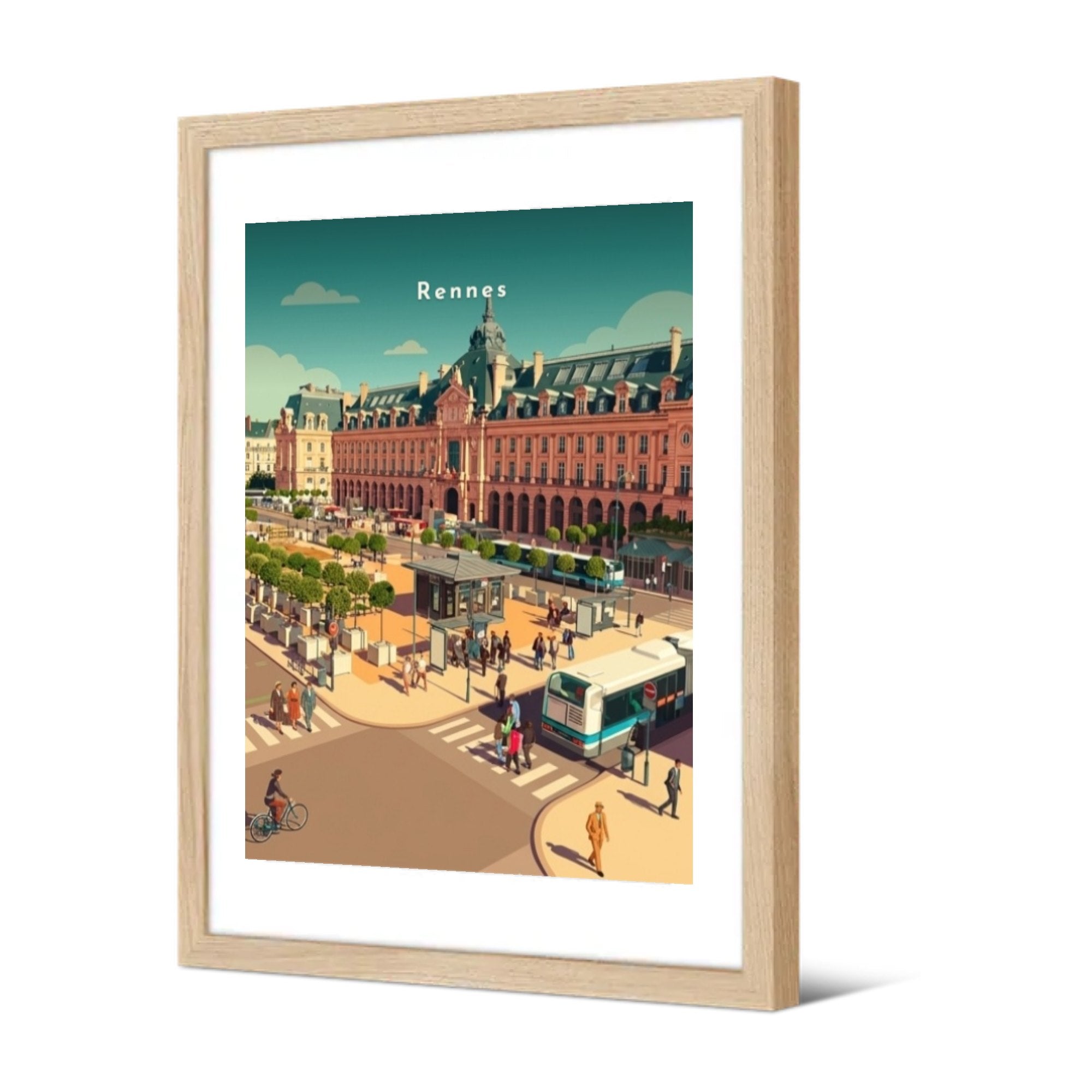 Place de la République — Pôdevache, encadrée, vue de trois quarts