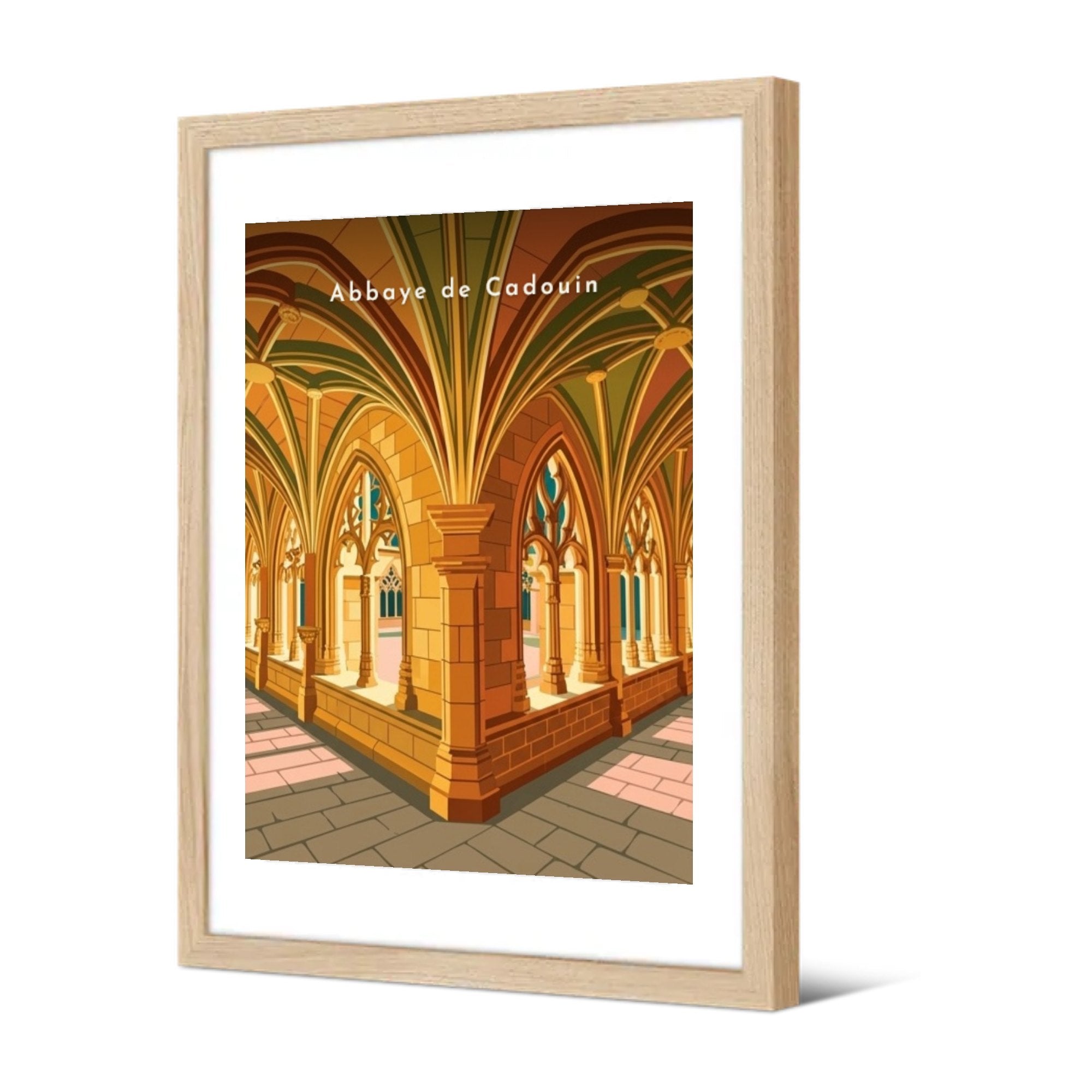 Abbaye de Cadouin — Pôdevache, encadrée, vue de trois quarts
