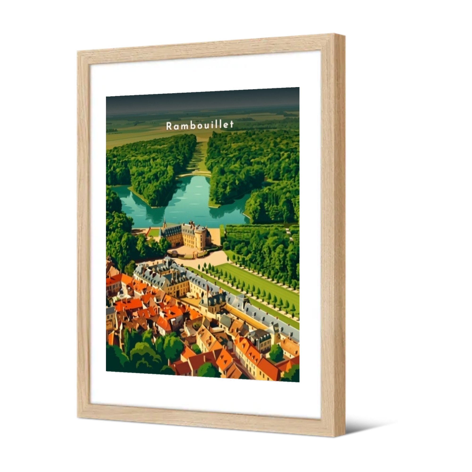 Le château et le Grand Canal — Pôdevache, encadrée, vue de trois quarts