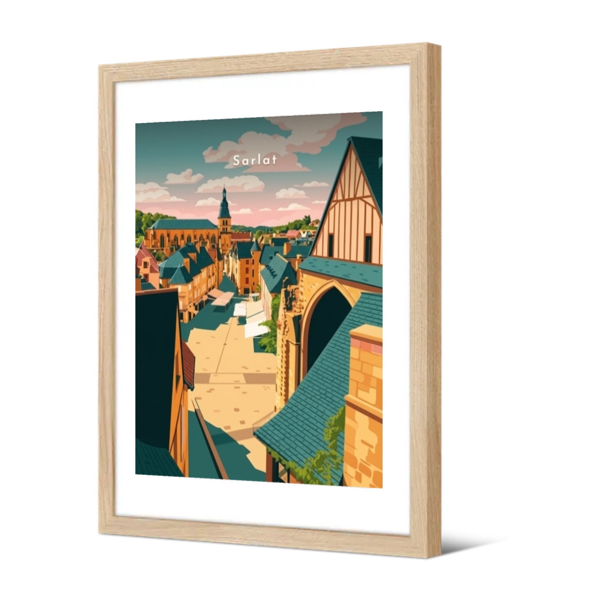 Sarlat — Pôdevache, encadrée, vue de trois quarts